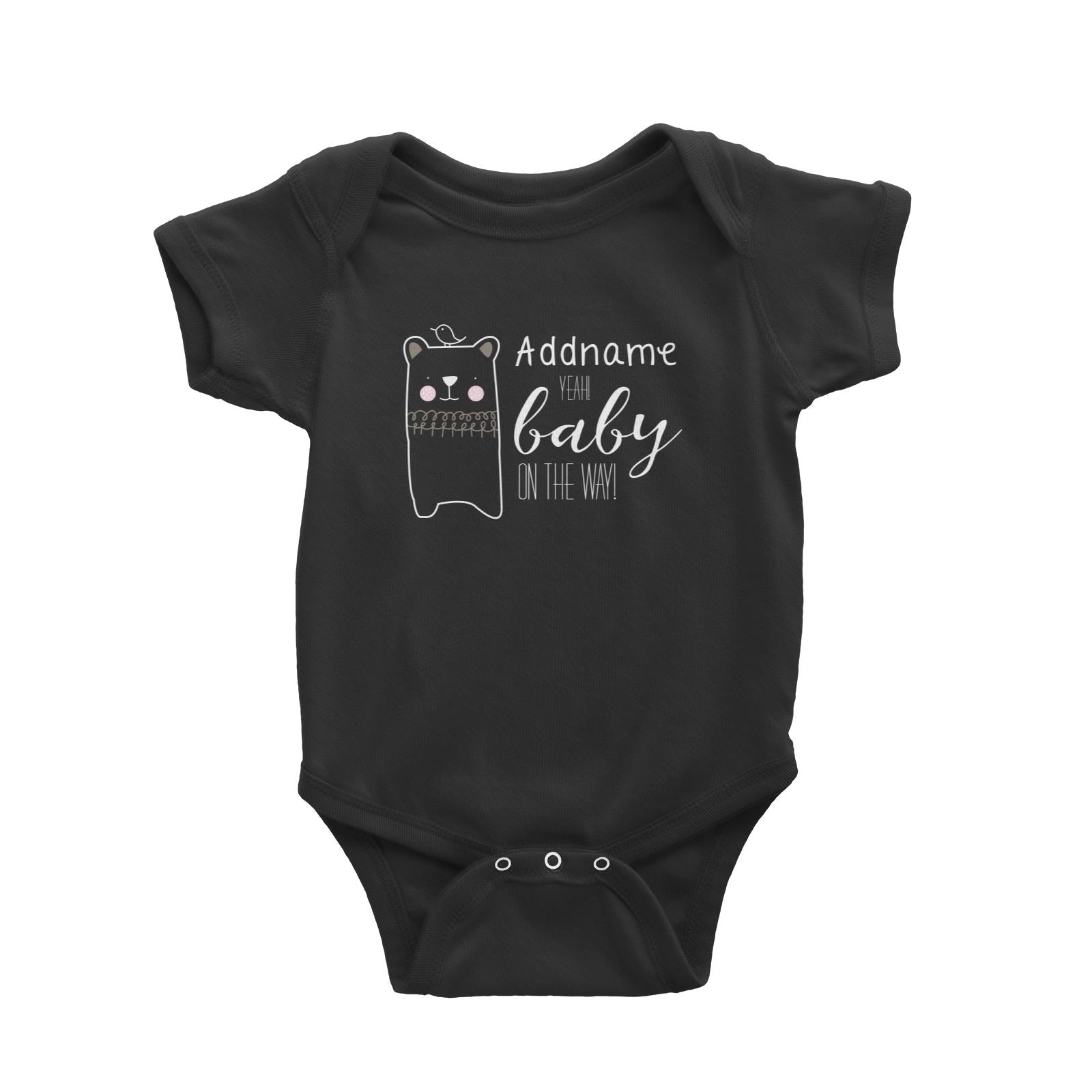 Cute Animals and Friends Series 2 Bear Addname Yeah Baby On the Way Baby Romper