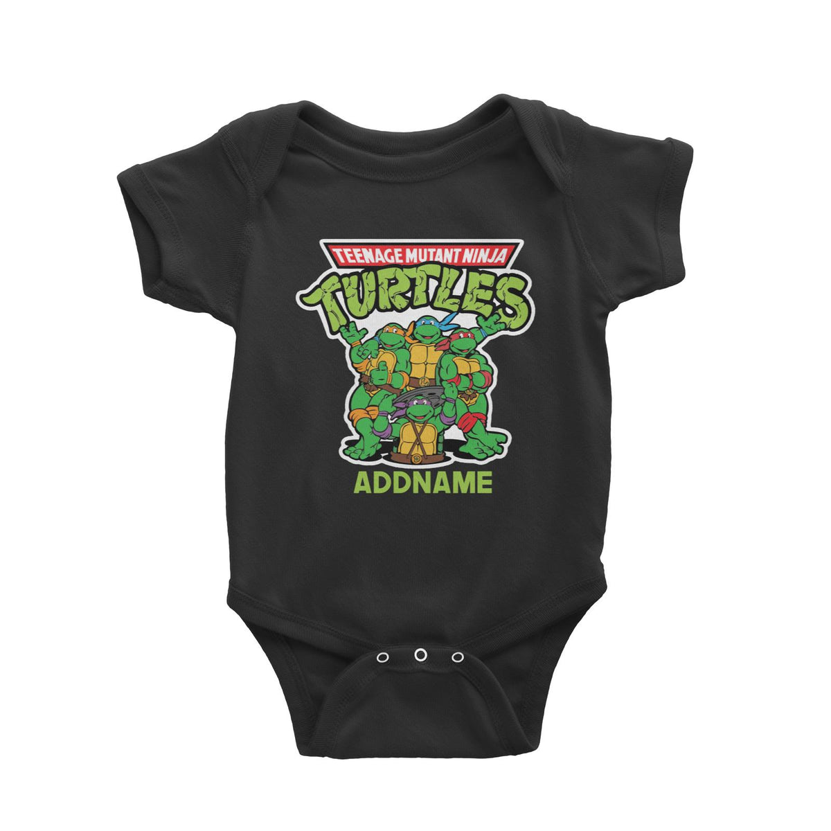 Ninja Turtles Theme Addname Baby Romper