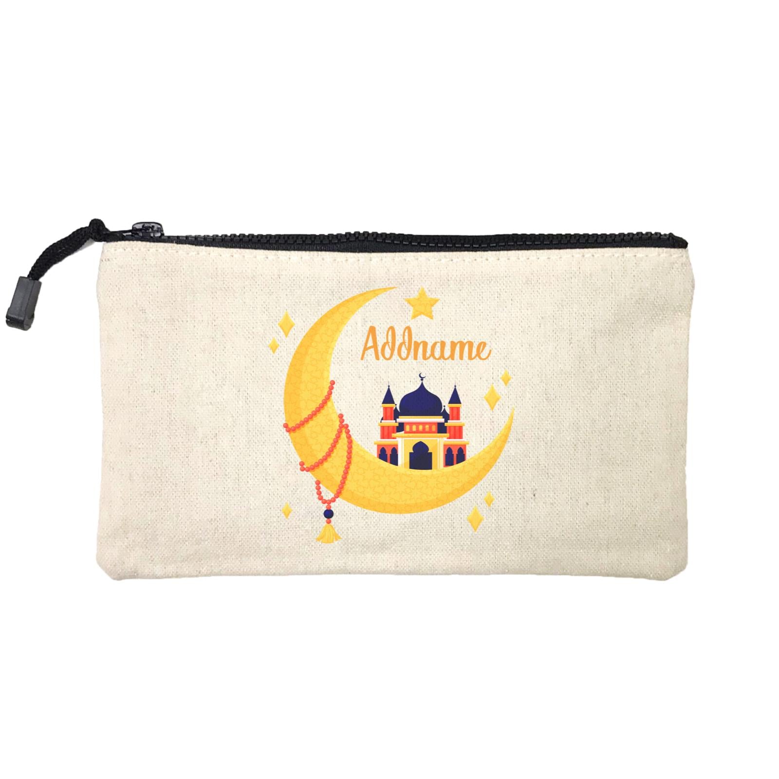 Raya Moon Islamic Moon Star And Mosque Addname Mini Accessories Stationery Pouch