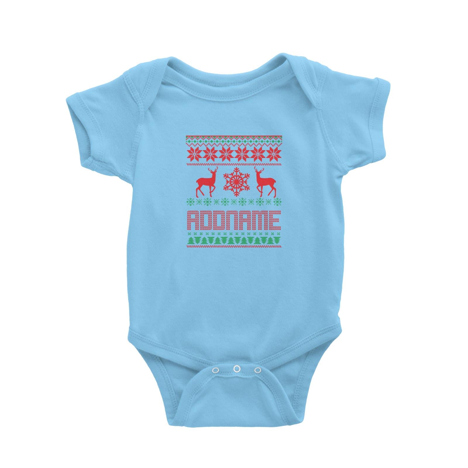 Christmas Series Sweater with Deer Baby Romper