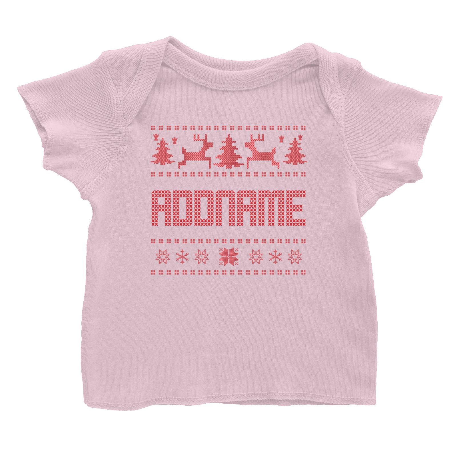 Christmas Sweater Design Addname Accessories Baby T-Shirt