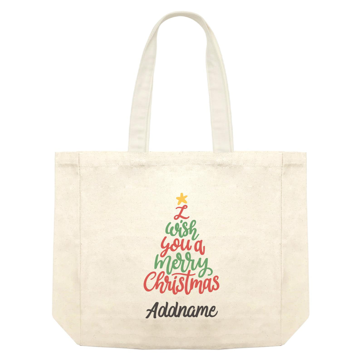 Christmas Series I Wish You A Merry Christmas Tree Shopping Bag