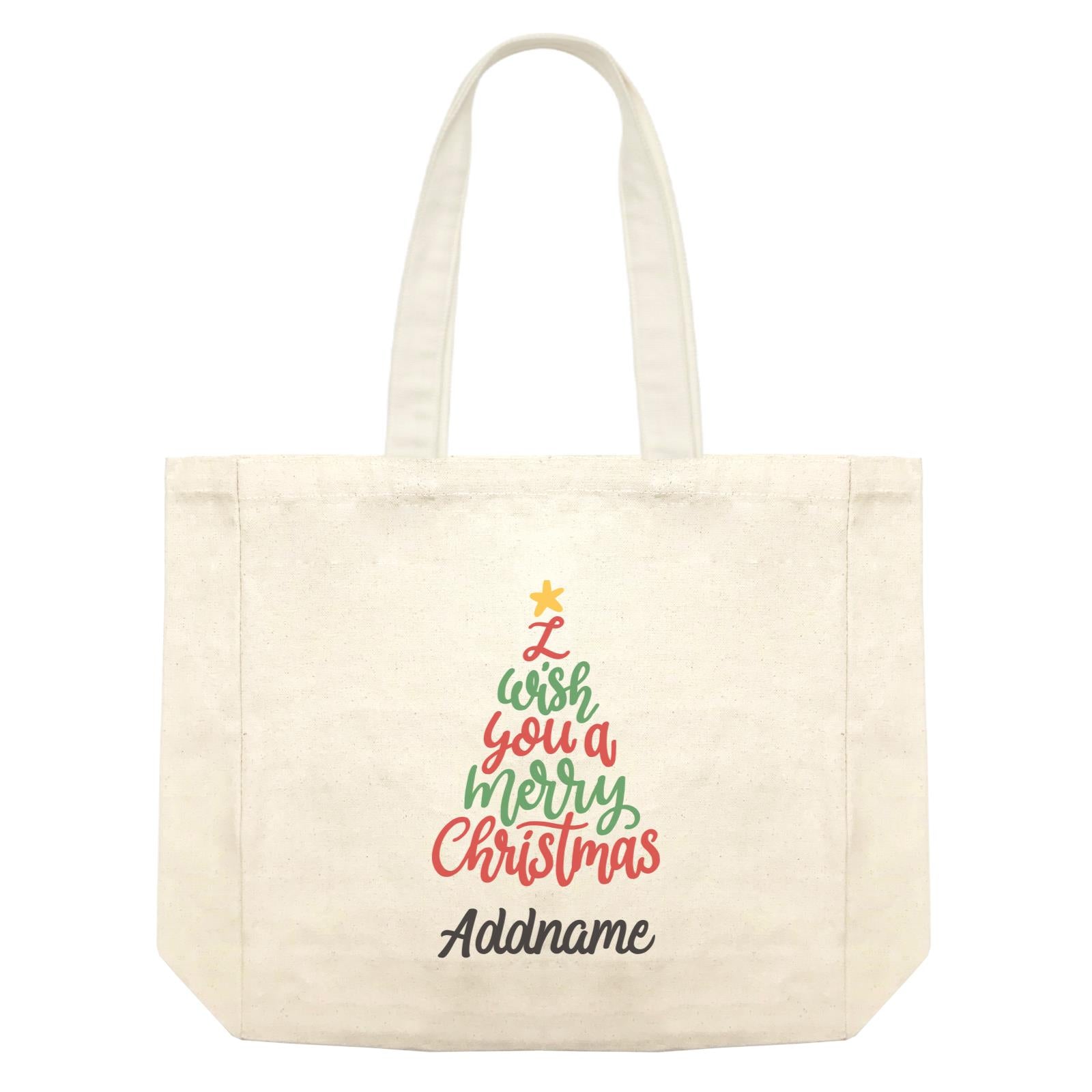 Christmas Series I Wish You A Merry Christmas Tree Shopping Bag