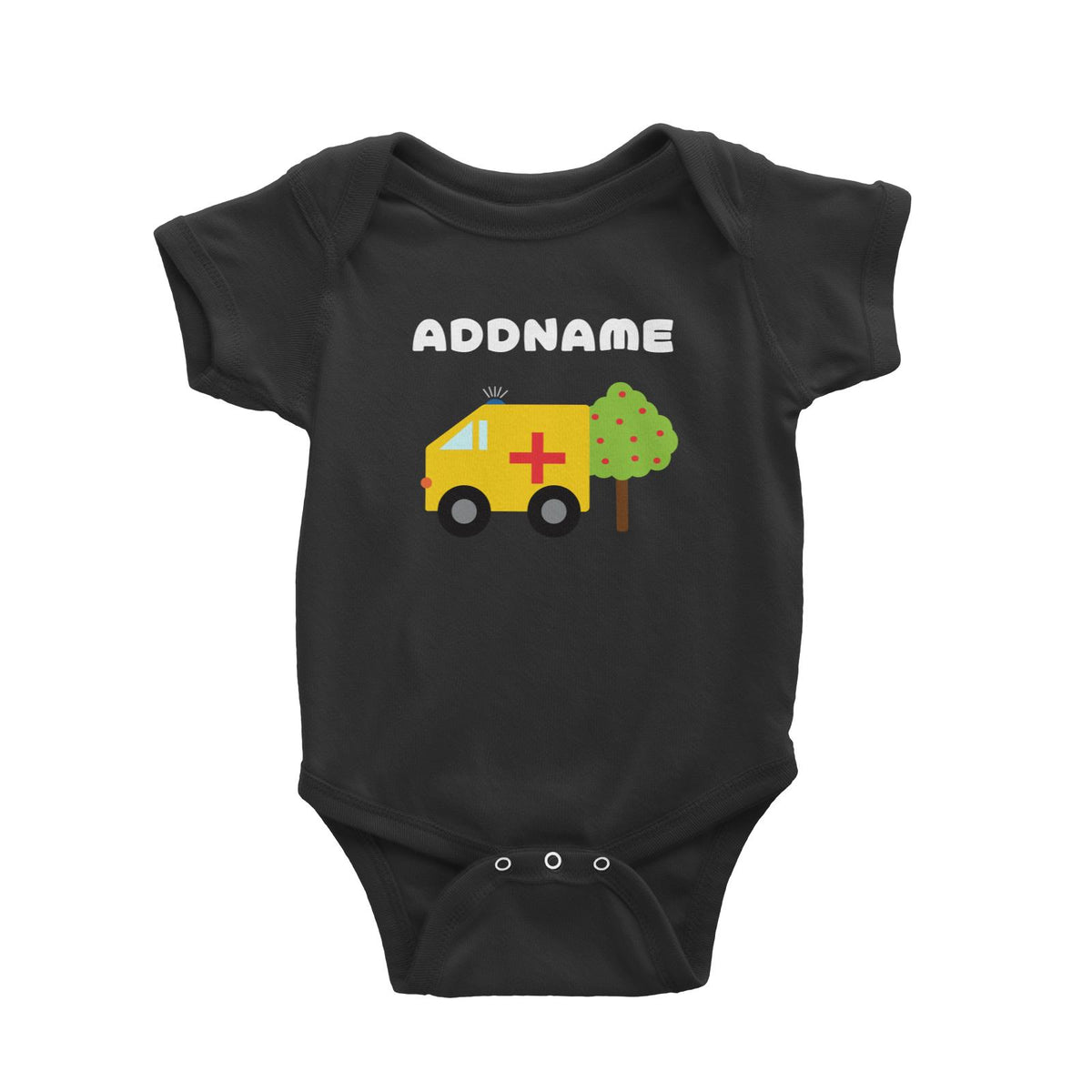 Transportation Ambulance Addname Baby Romper