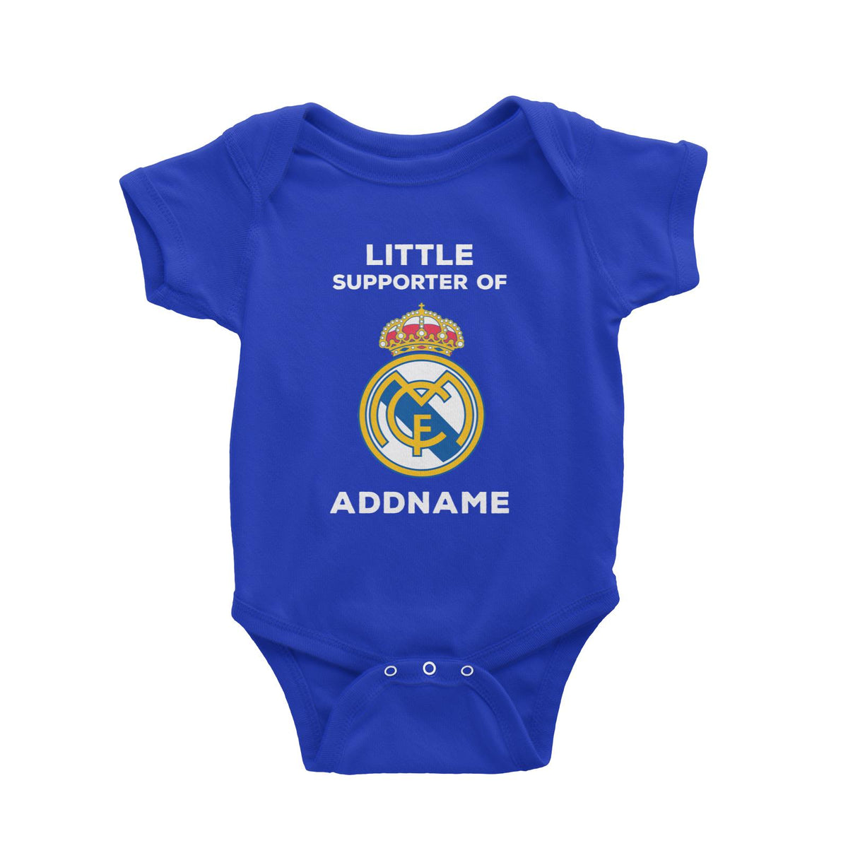 Real Madrid FC Little Supporter Personalizable with Name Baby Romper