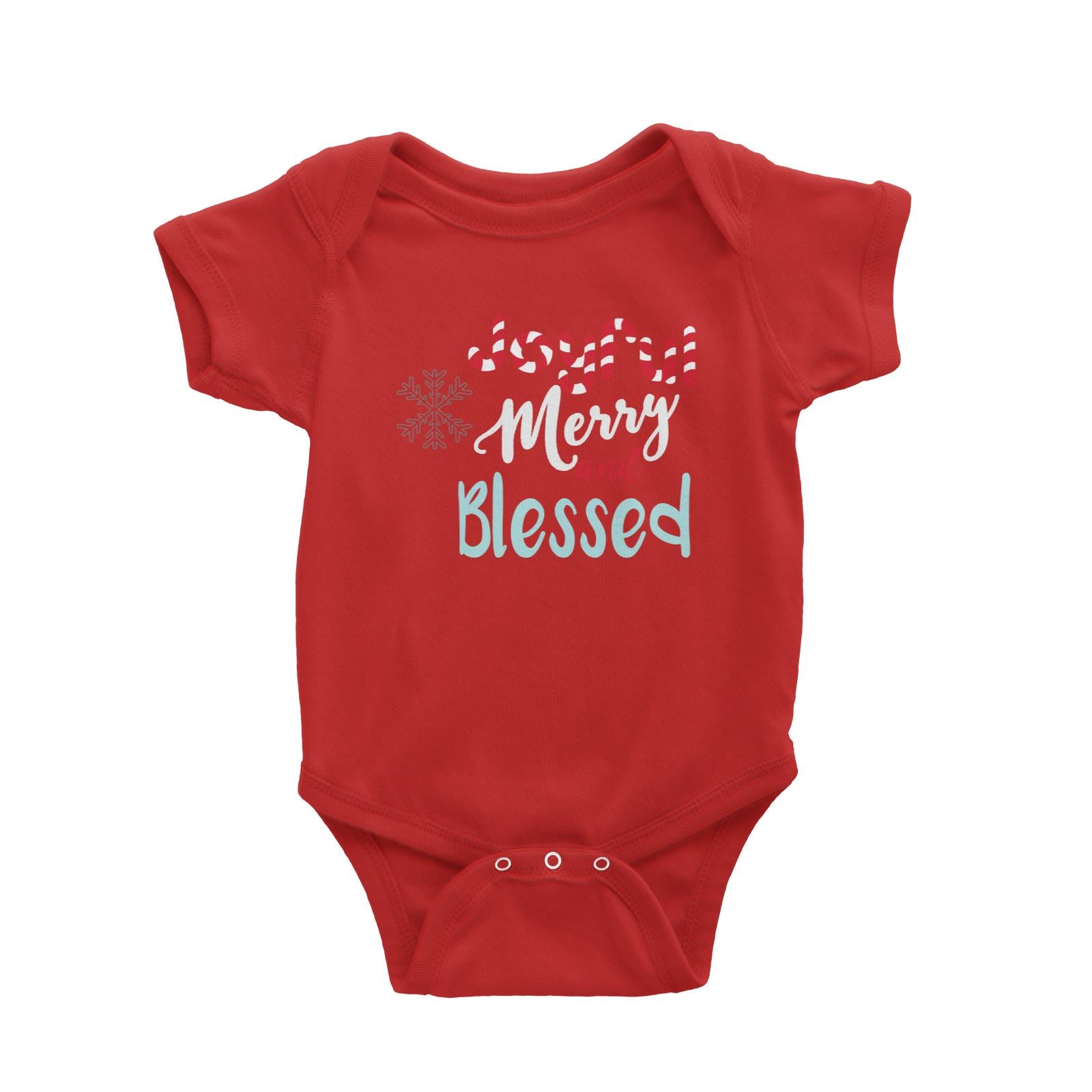 Joyful Merry and Blessed Baby Romper Christmas
