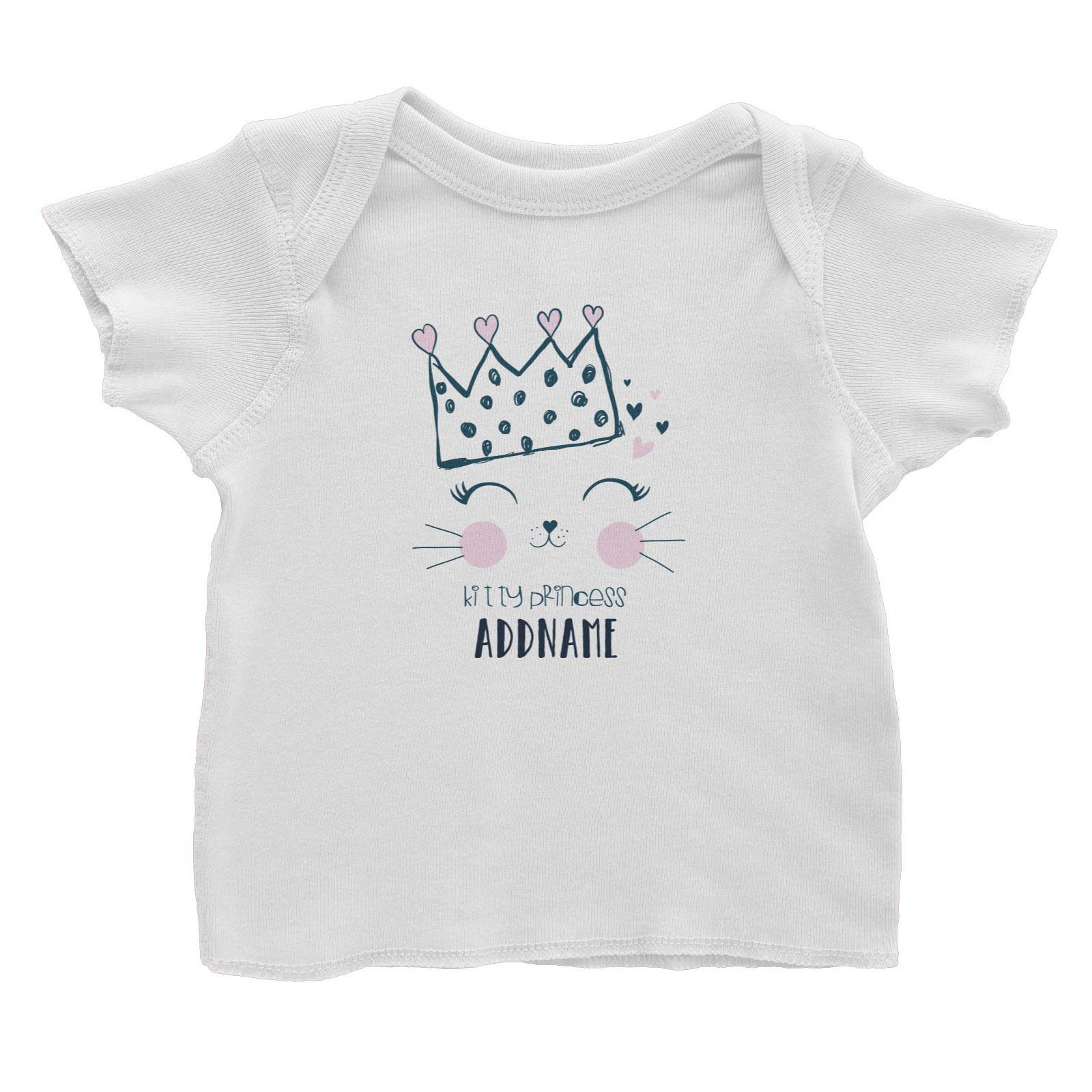Cool Vibrant Series Kitty Princess Addname Baby T-Shirt