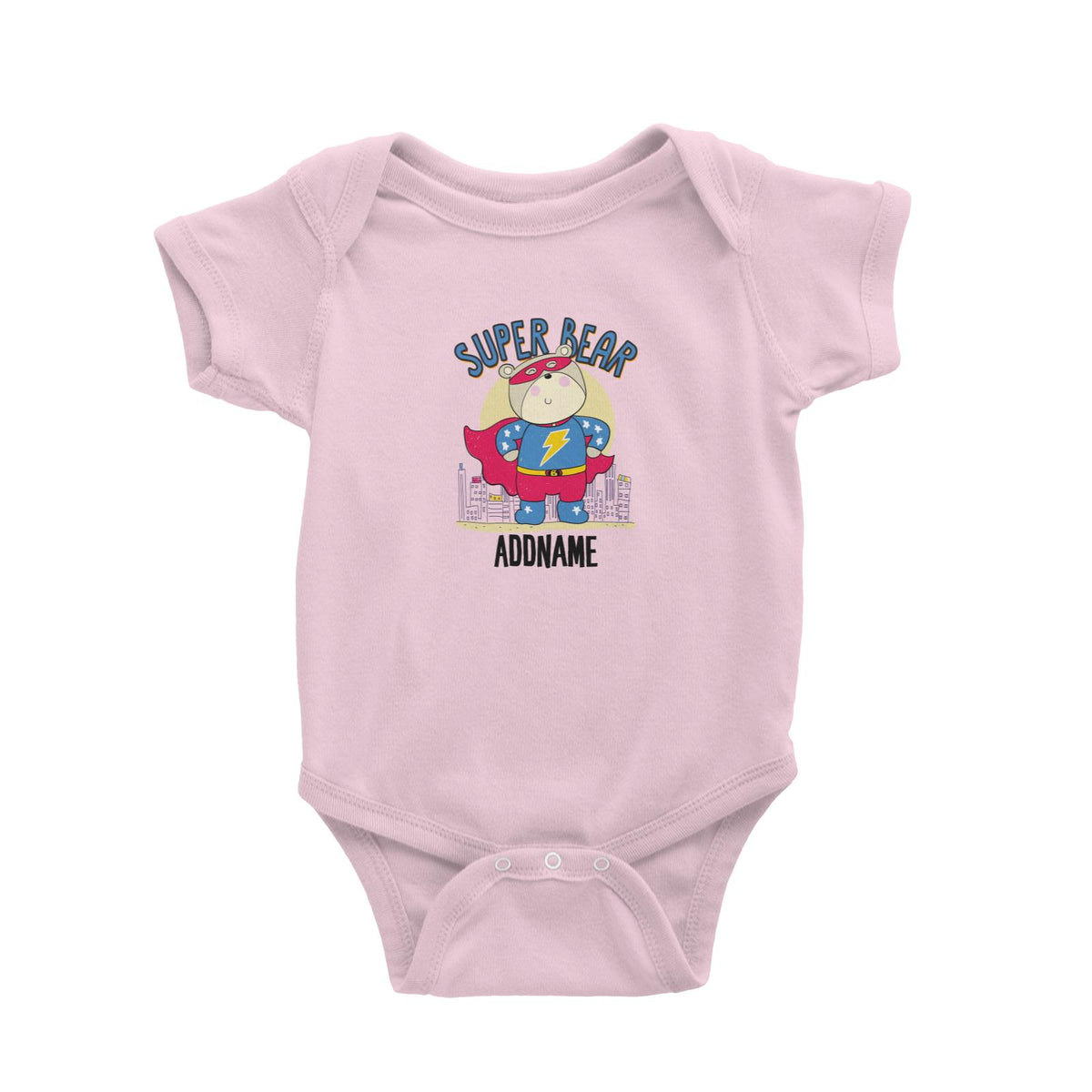 Cool Vibrant Series Super Bear Addname Baby Romper