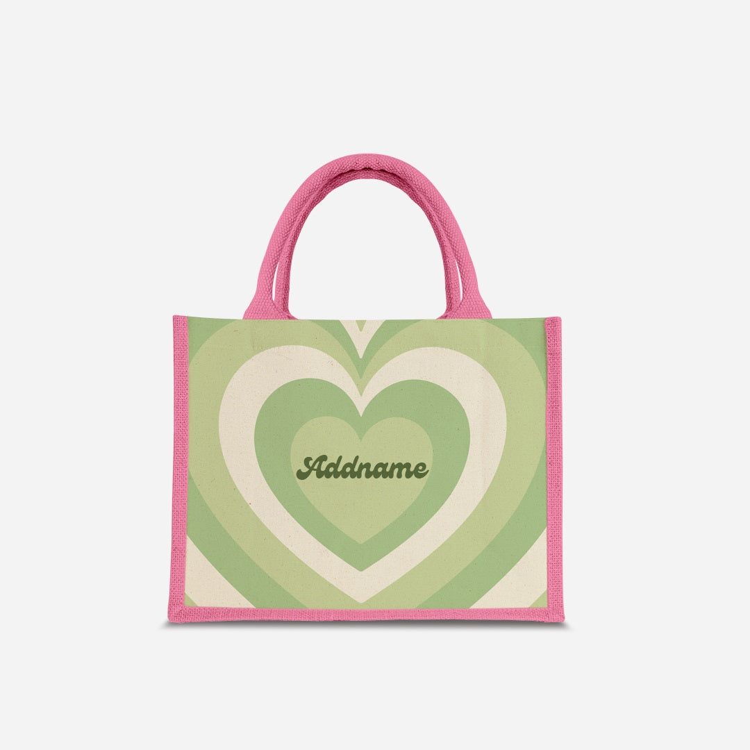 Affection Series Half Lining Small Jute Bag - Buttercup Light Pink