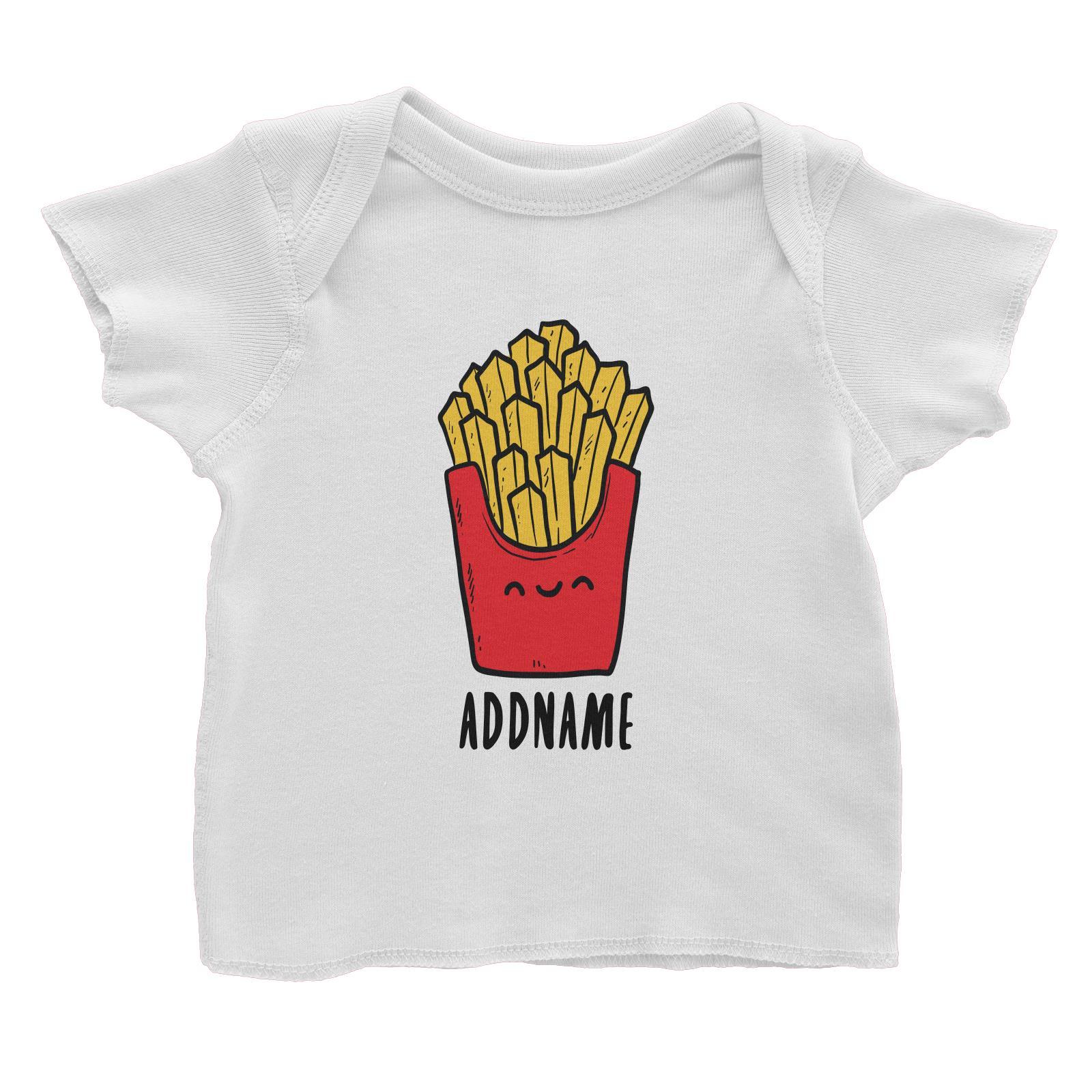 Fast Food Fries Addname Baby T-Shirt  Matching Family Comic Cartoon Personalizable Designs