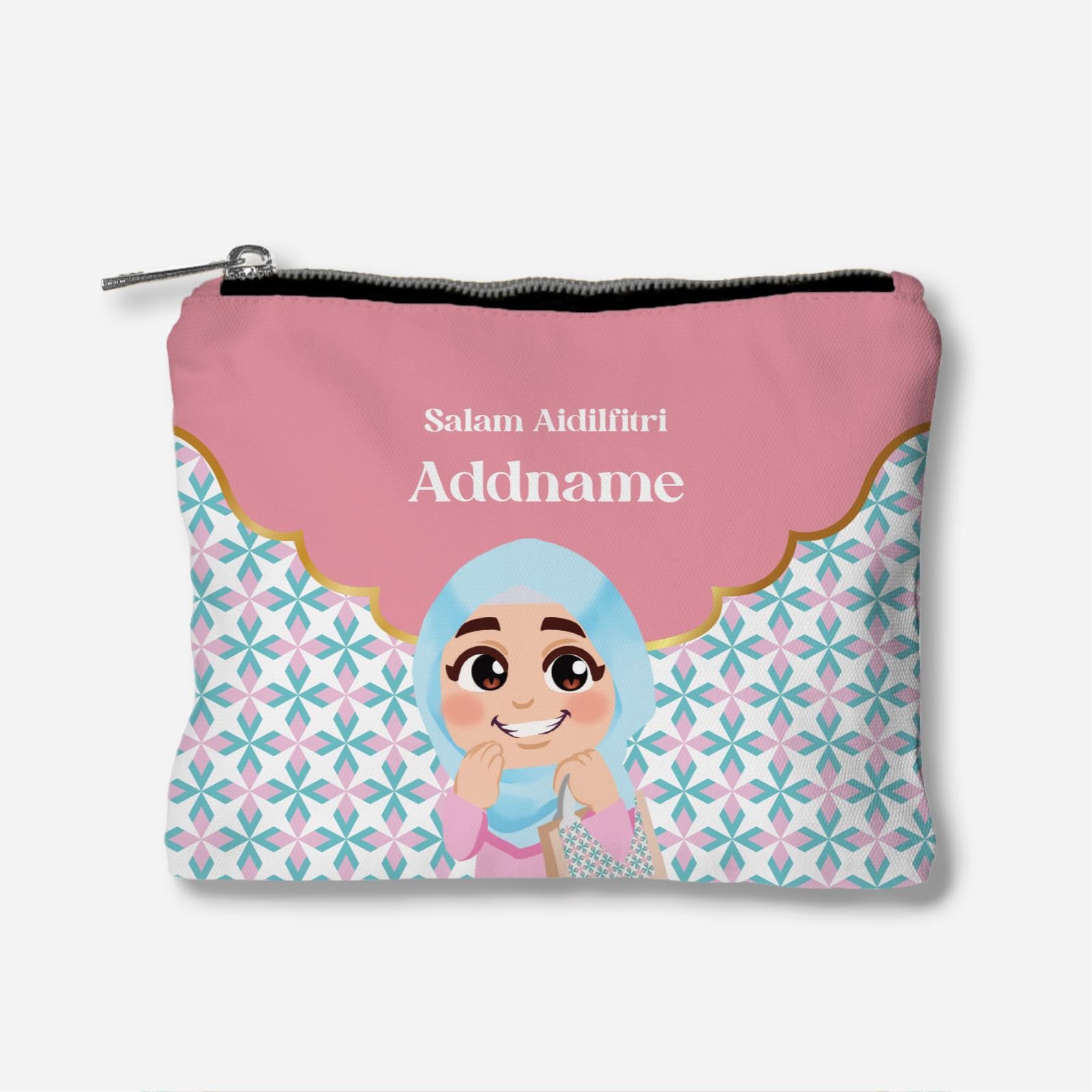 Seindah Lebaran Full Print Zipper Pouch - Mama