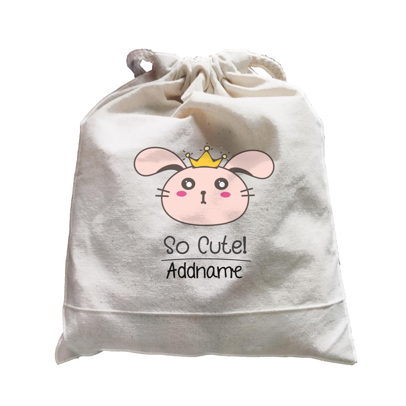 Cute Animals And Friends Series Cute Bunny With Crown Addname Satchel
