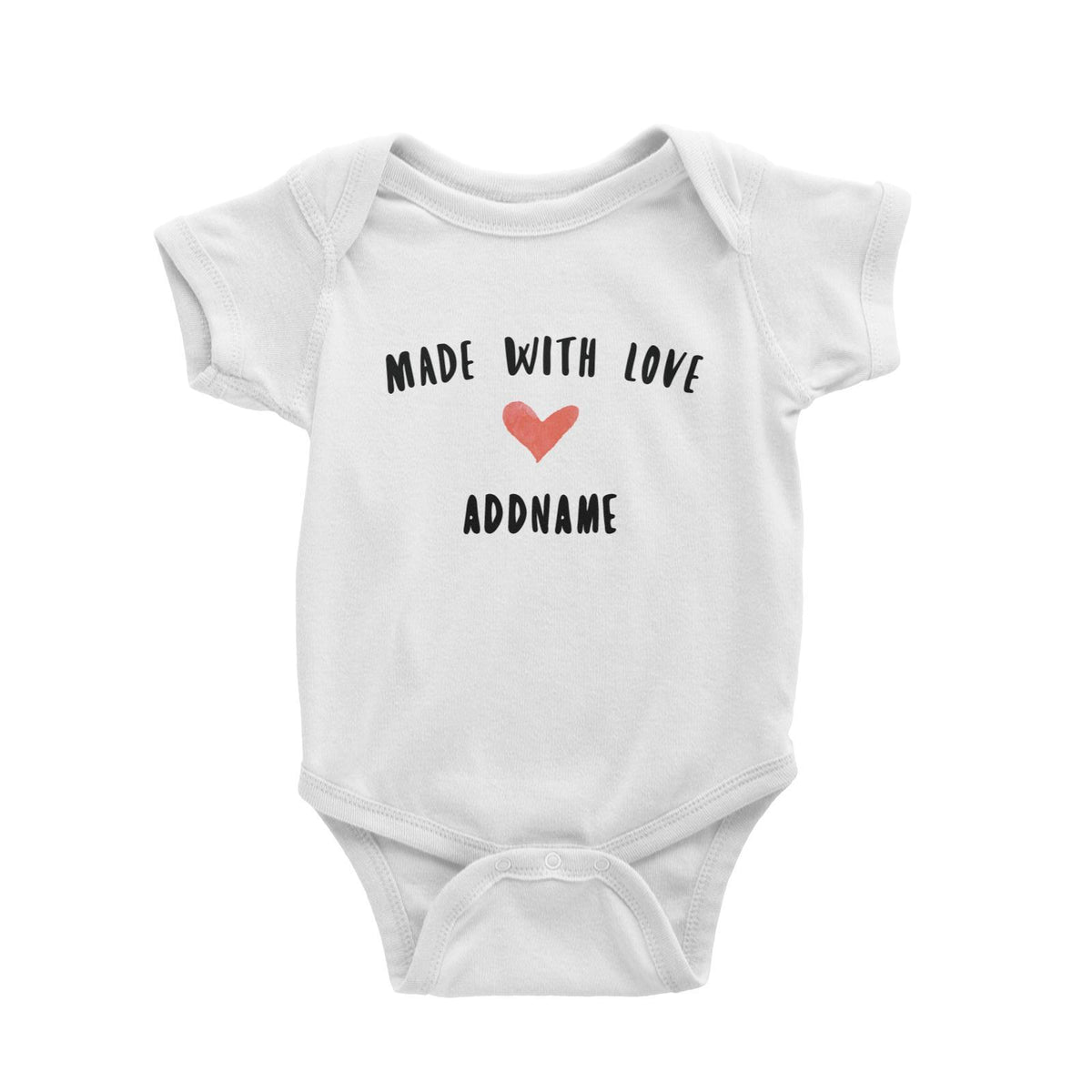 Made With Love Addname Baby Romper Personalizable Designs Basic Newborn