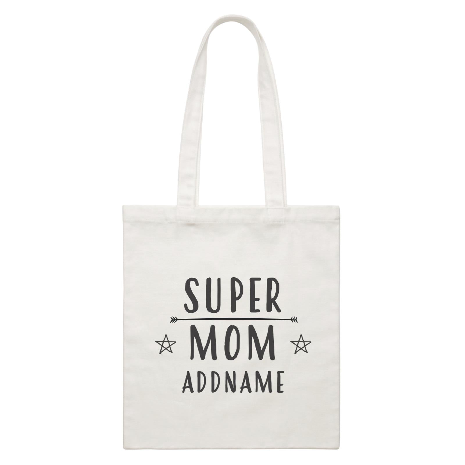Girl Boss Quotes Super Mom Star Icon Addname White Canvas Bag