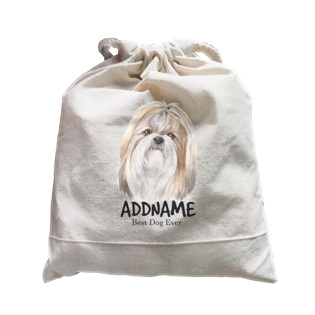 Watercolor Dog Shih Tzu Tie Hair Best Dog Ever Addname Satchel