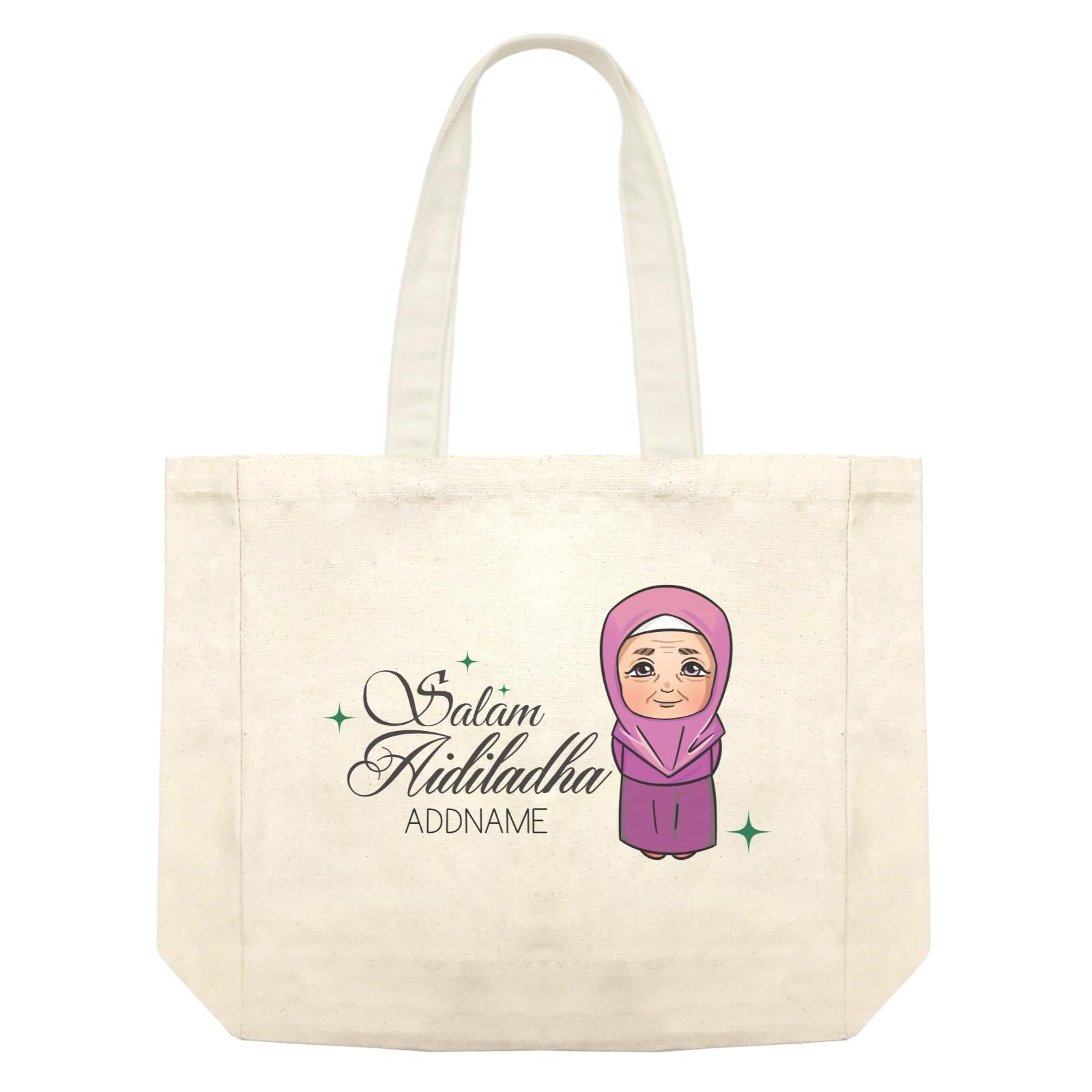 Raya Chibi Wishes Grandma Addname Wishes Salam Aidiladha Addname Shopping Bag