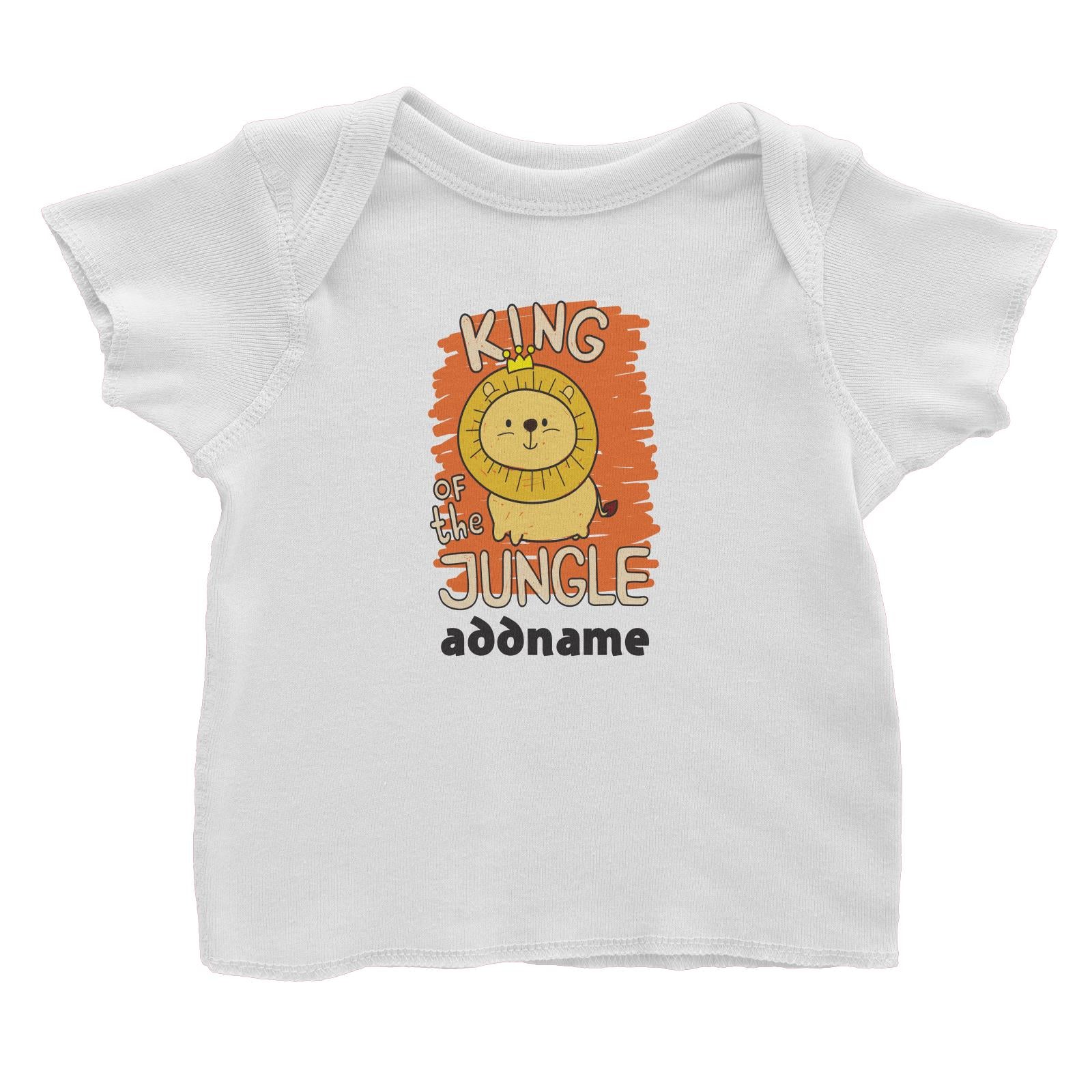 Cool Cute Animals Lion King Of The Jungle Addname Baby T-Shirt