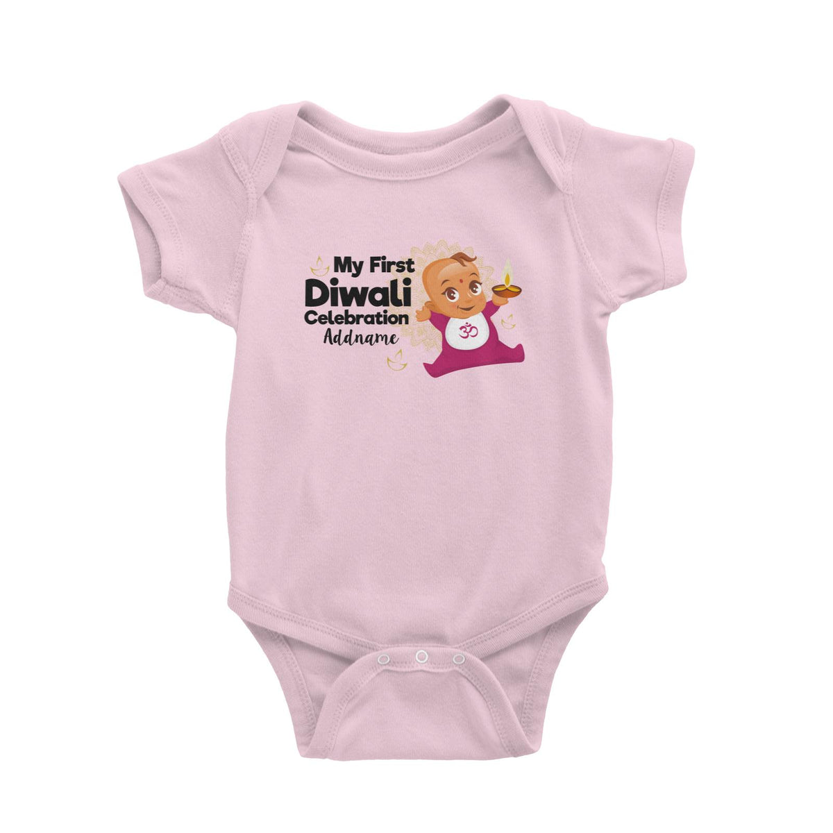 Cute Baby My First Diwali Celebration Addname Baby Romper