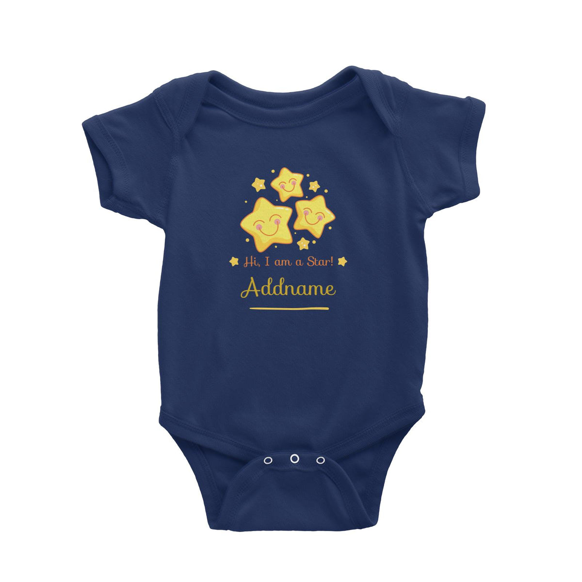 Cute Stars Hi I Am A Star Addname Baby Romper