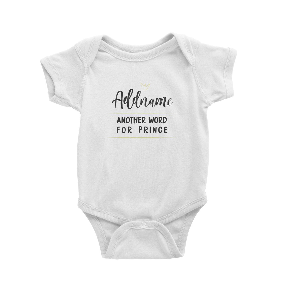 Another Word Family Addname Another Word For Prince Baby Romper