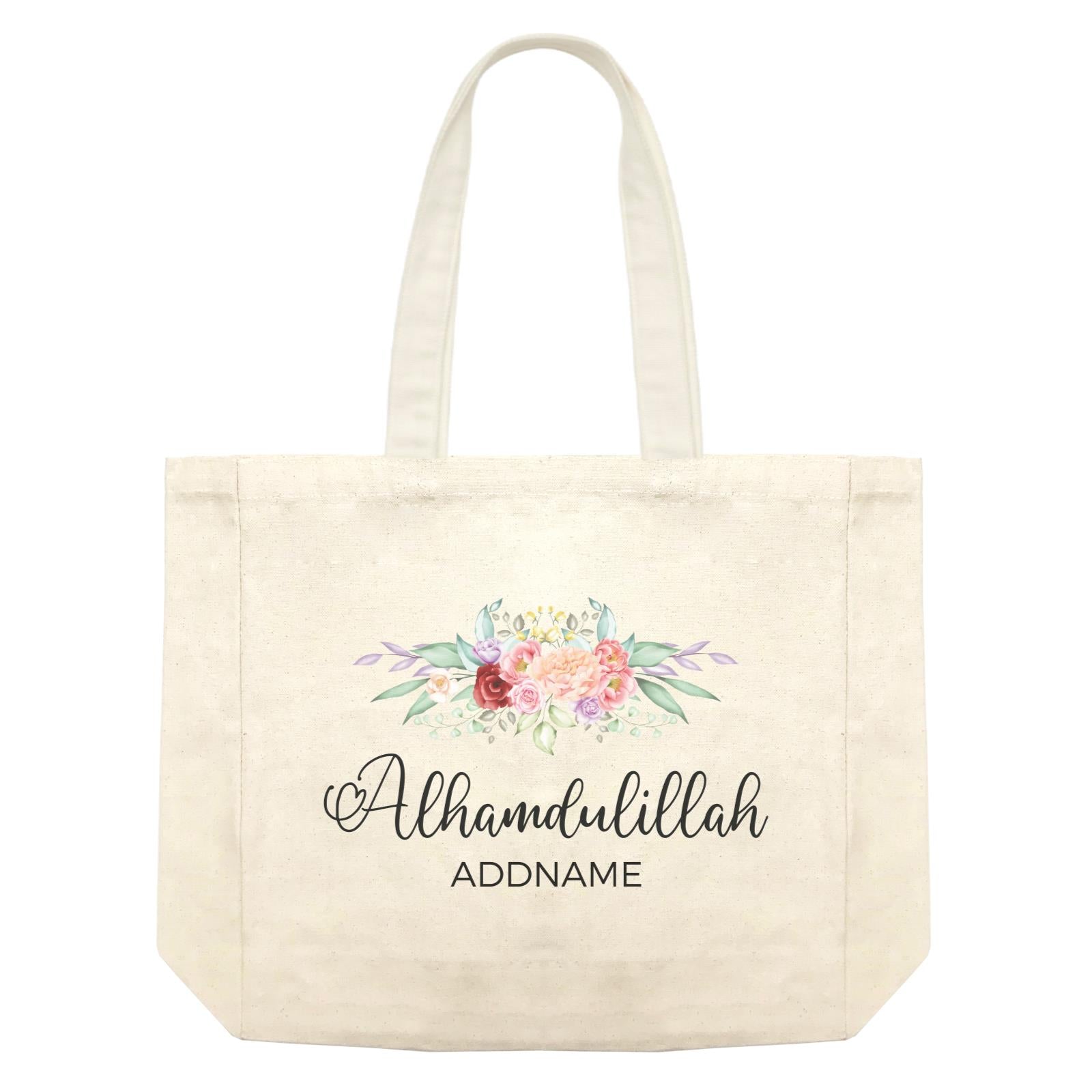 Alhamdulillah with Flower Addname Shopping Bag