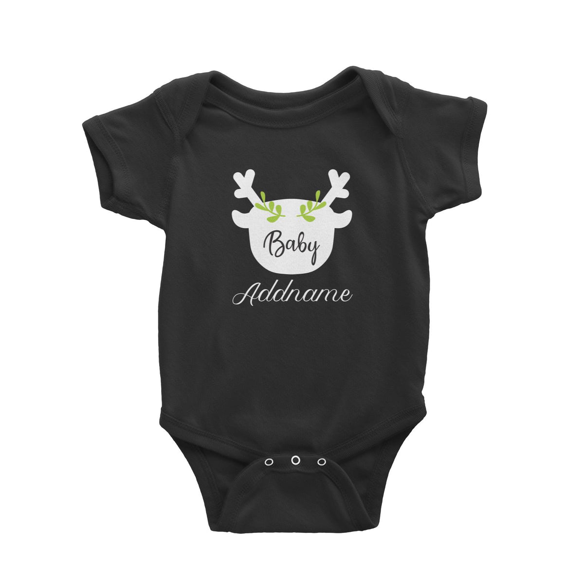 Christmas Series Baby Silhouette Reindeer Baby Romper