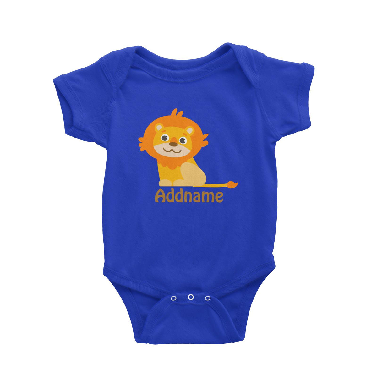 Animal Safari Jungle Lion Addname Baby Romper
