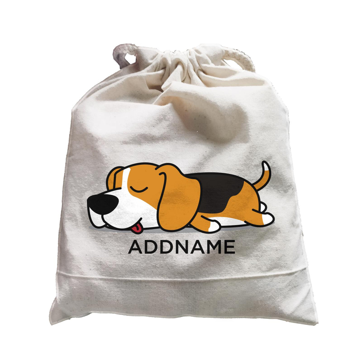 Lazy Beagle Dog Addname Satchel