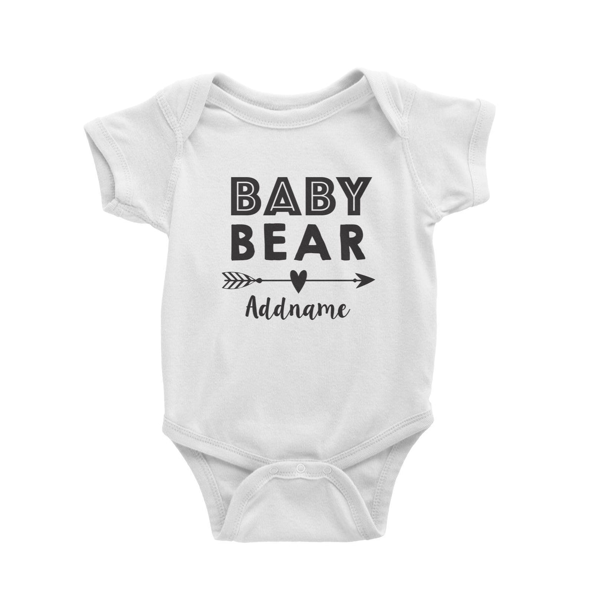 Baby Bear Addname Baby Romper  Matching Family Personalizable Designs