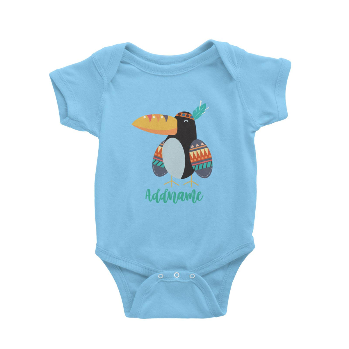 Animal Tribal Bird Addname Baby Romper