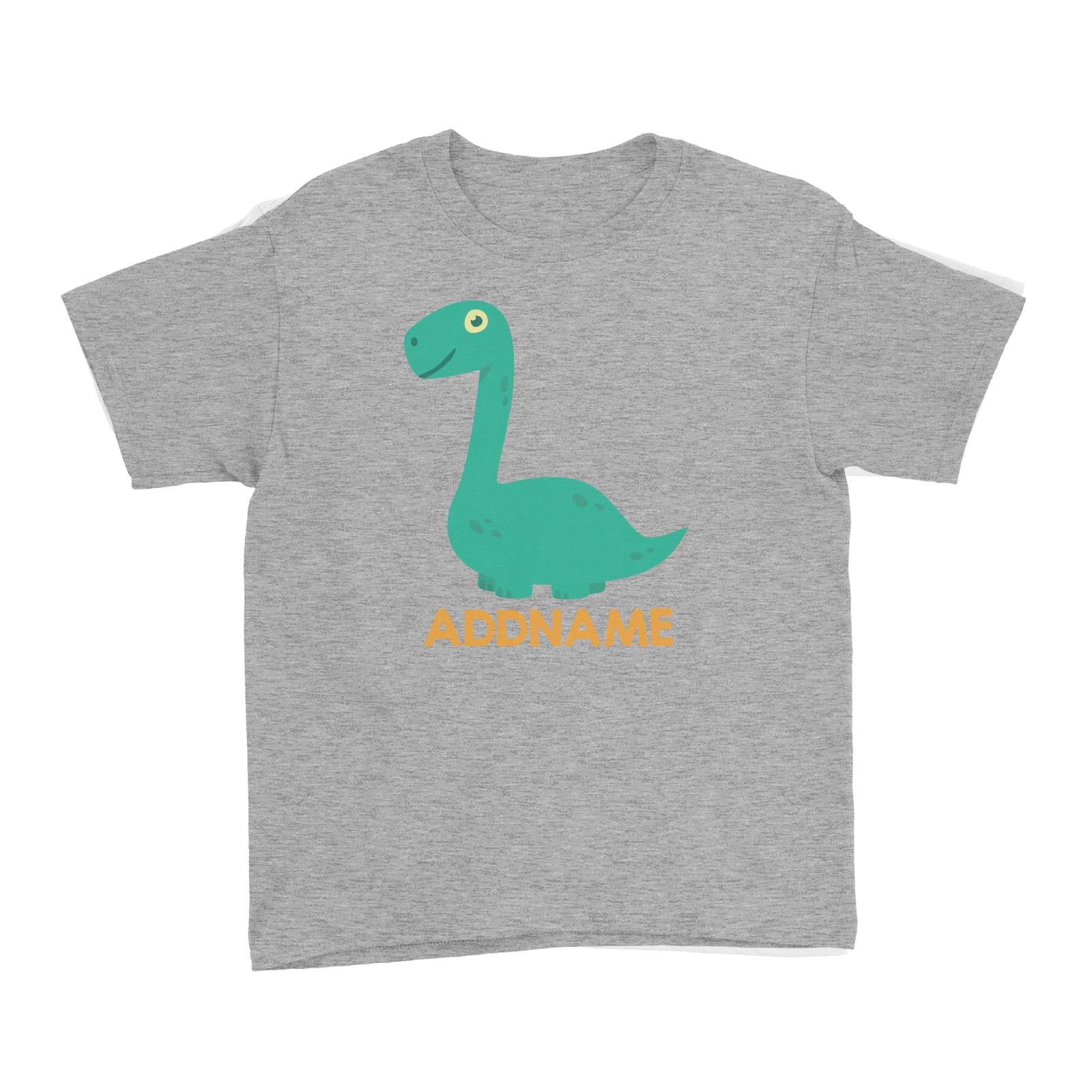 Cute Long Neck Dinosaur Personalizable Design Kid's T-Shirt