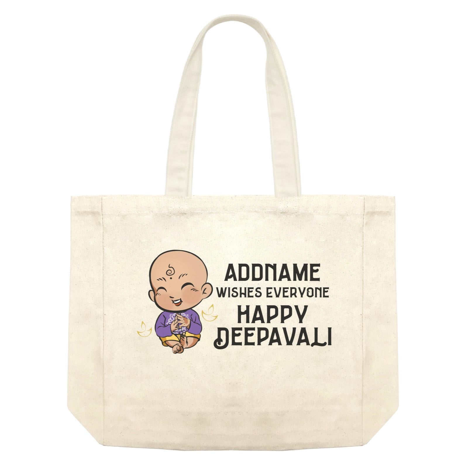 Deepavali Chibi Baby Boy Addname Wishes Everyone Deepavali Shopping Bag