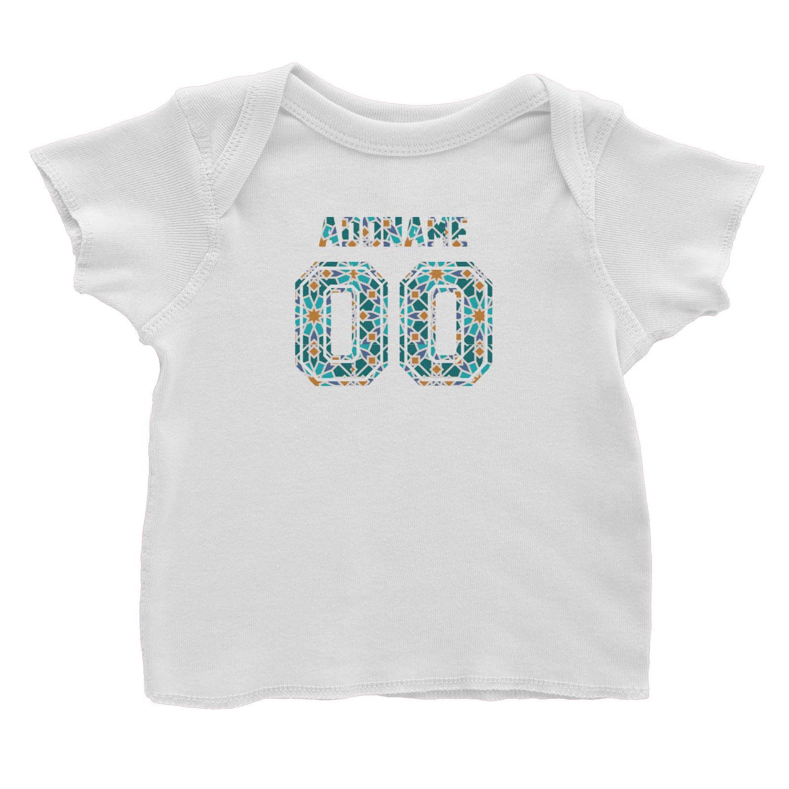Jersey Islamic Pattern Baby T-Shirt Raya Personalizable Designs