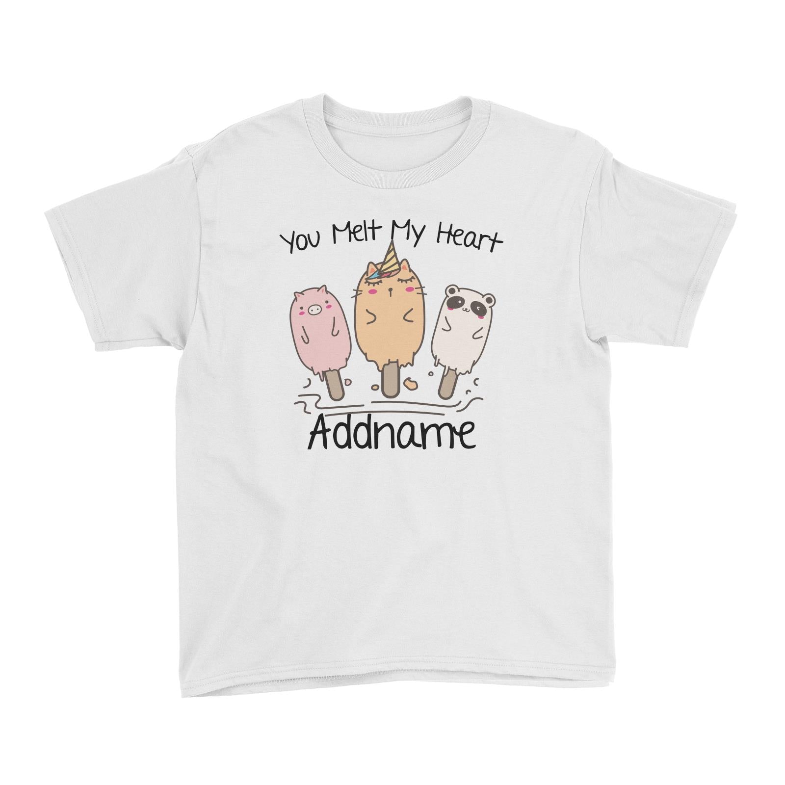 Cute Animals And Friends Series You Melt My Heart Animal Addname Kid's T-Shirt