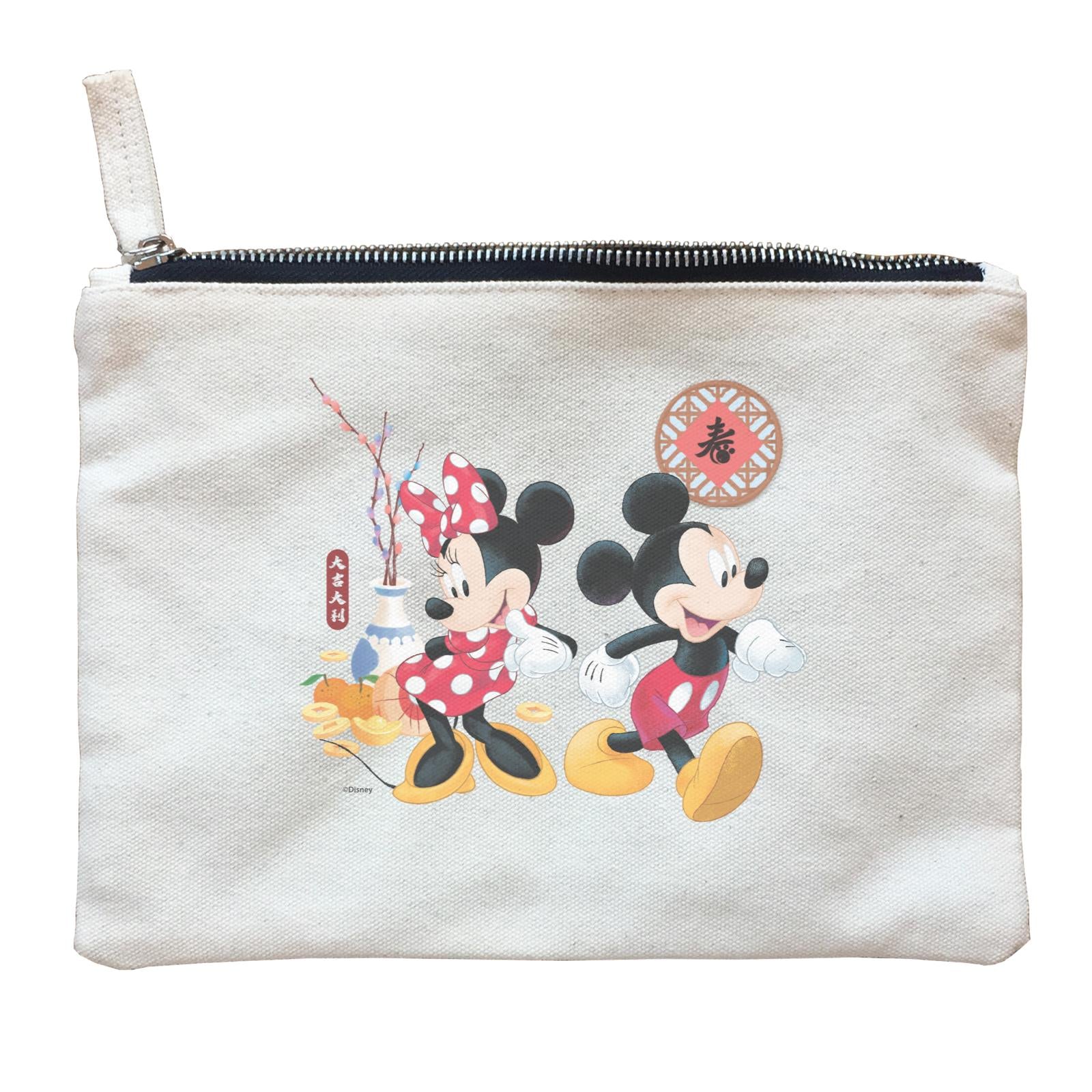 Disney CNY Mickey and Minnie With Prosperity Elements Non Personalised ZP Zipper Pouch