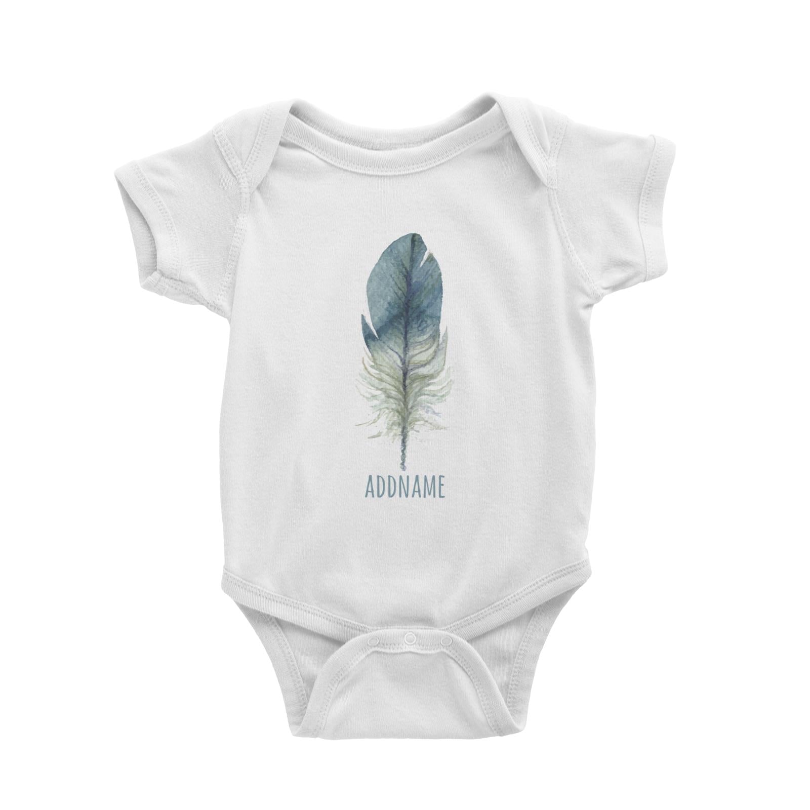 Feather White Baby Romper