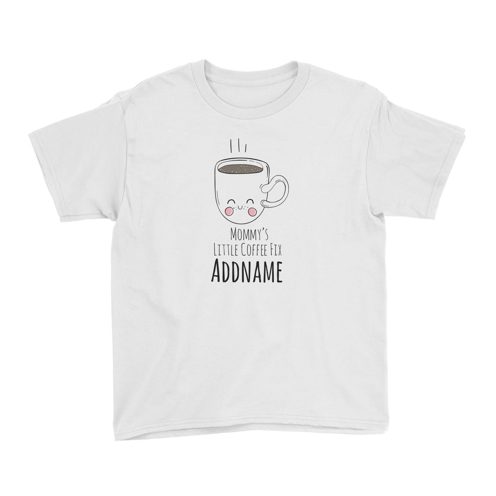 Drawn Sweet Snacks Mommy's Little Coffee Addname Kid's T-Shirt