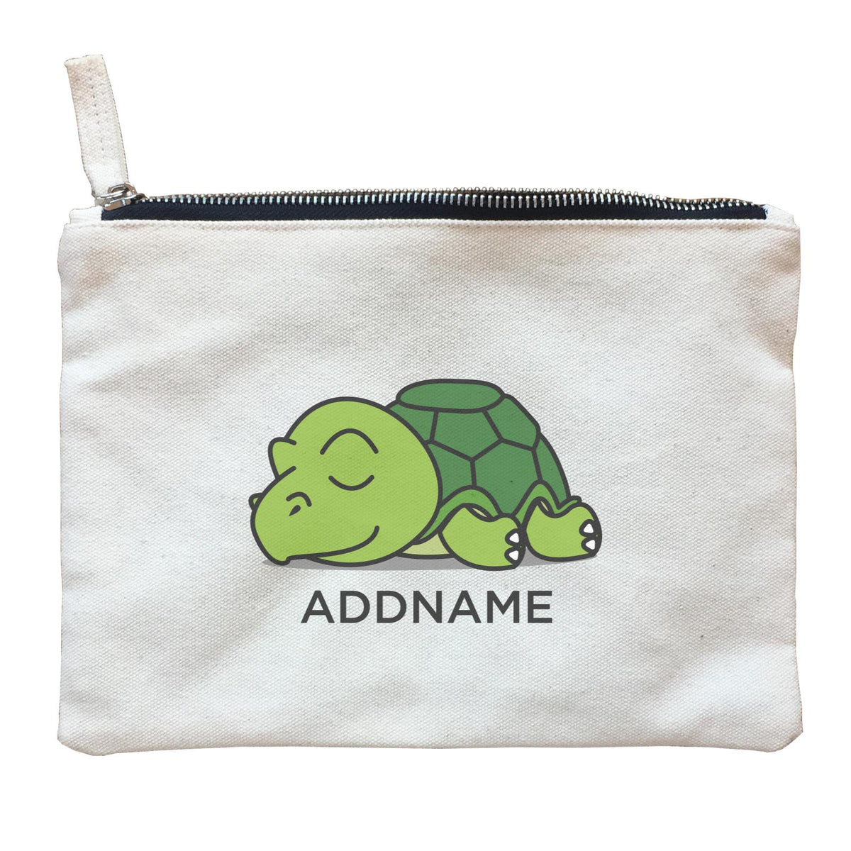 Lazy Tortoise Addname Zipper Pouch