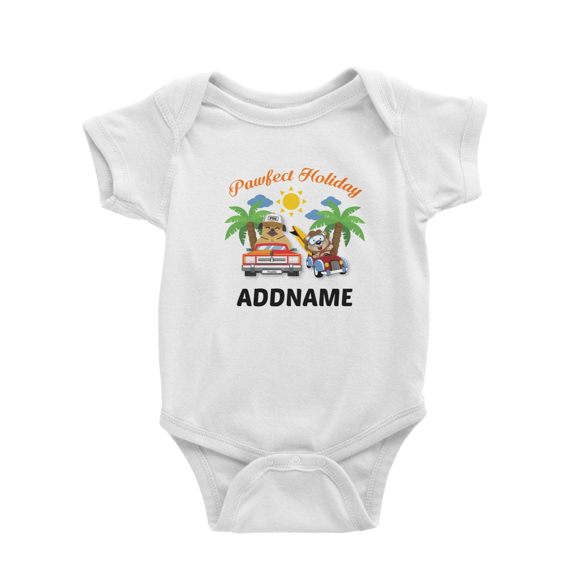 Pawfect Holiday Addname Baby Romper