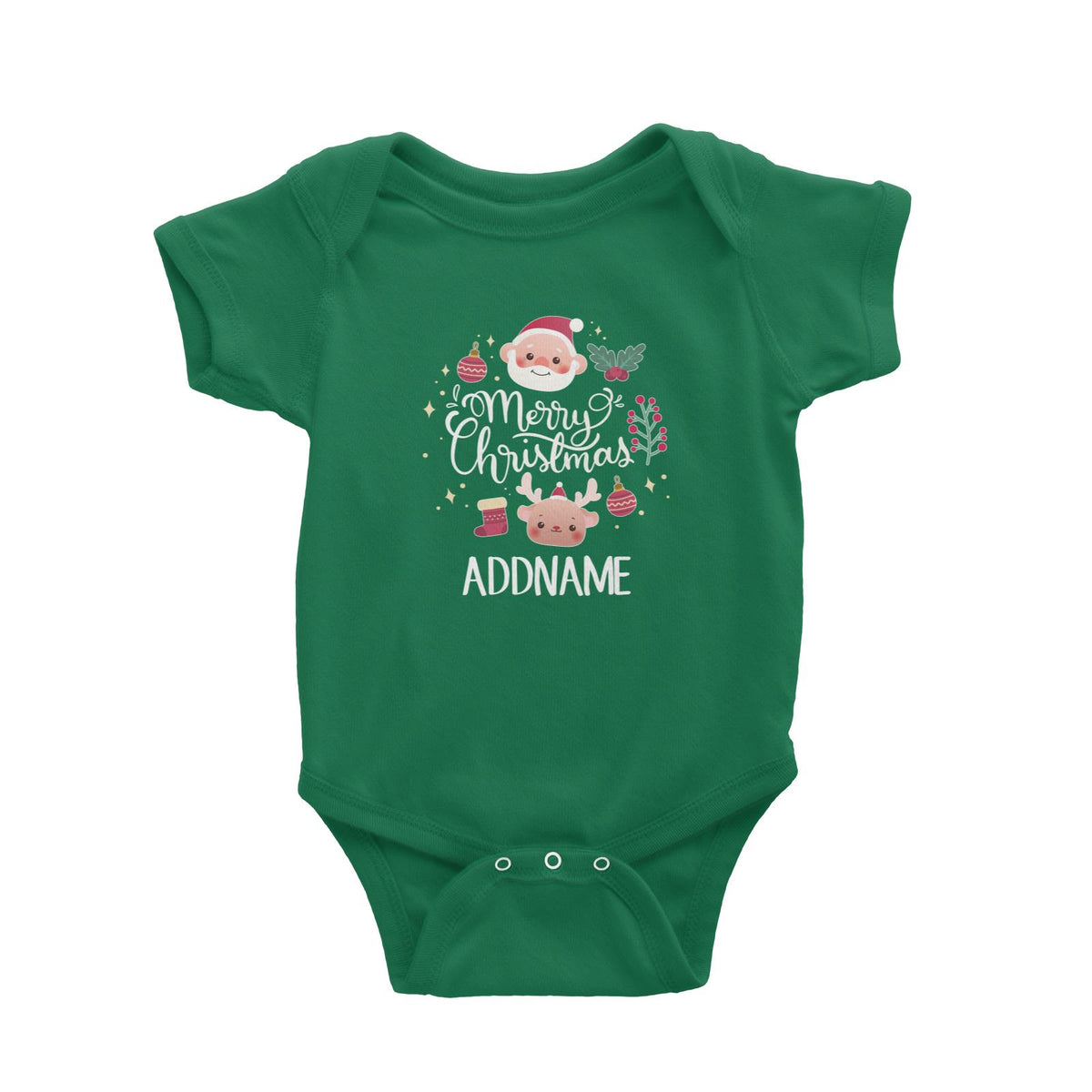 Christmas Cute Animal Series Merry Christmas Baby Romper