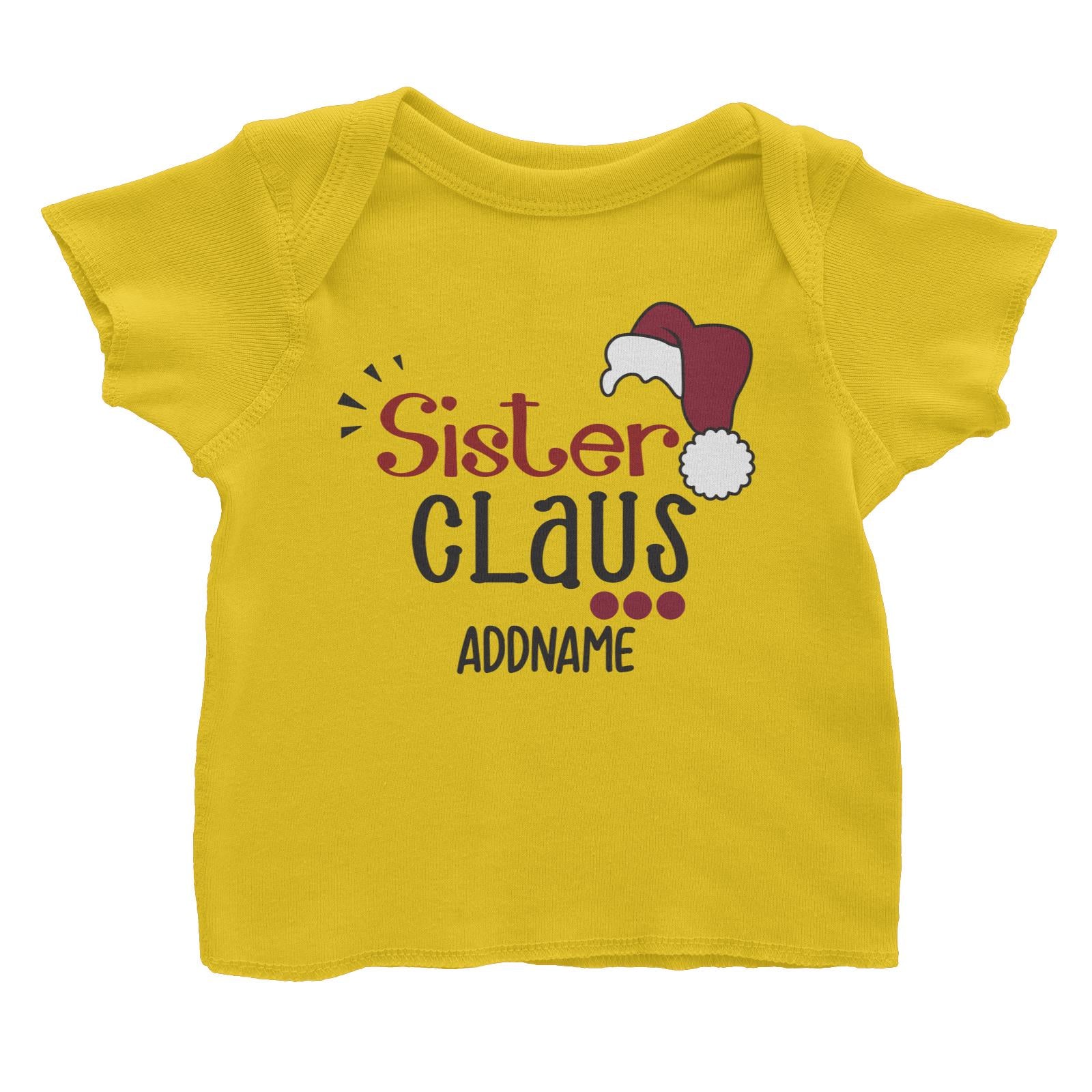 Xmas Sister Claus with Santa Hat Baby T-Shirt