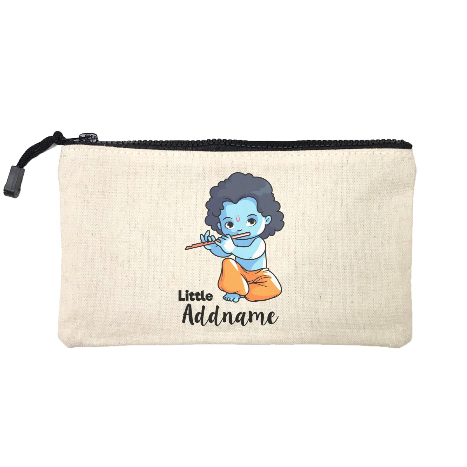 Cute Krishna Sitting Playing Flute Little Addname Mini Accessories Stationery Pouch