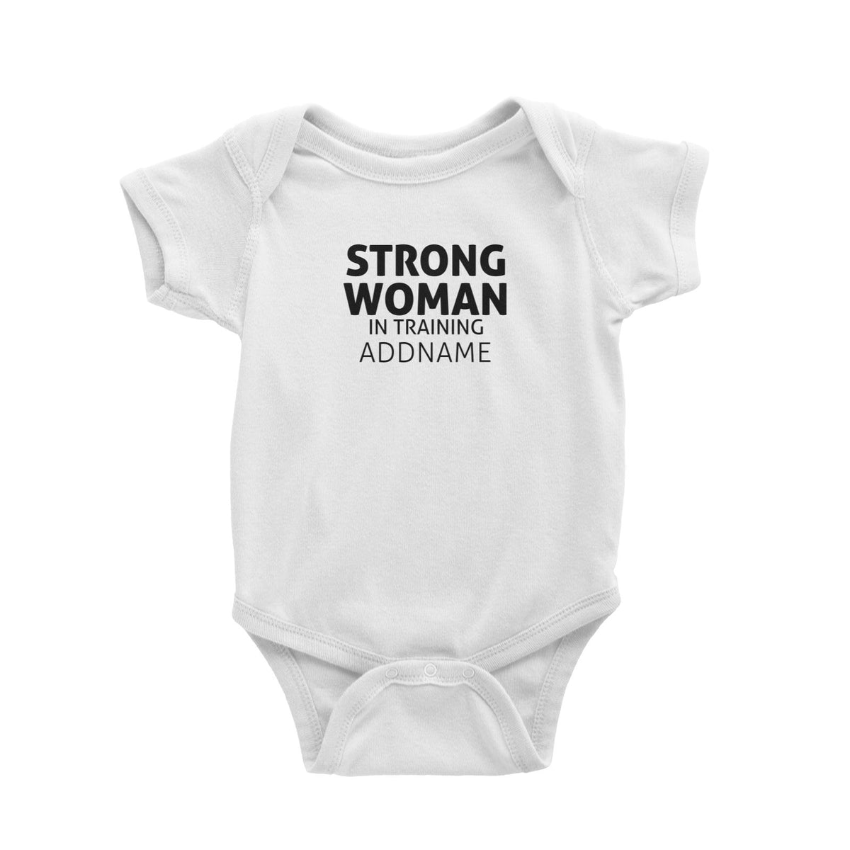 Strong Woman In Training Baby Romper
