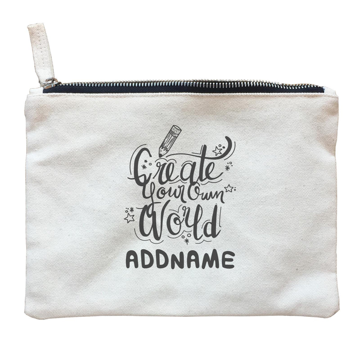Children&#39;s Day Gift Series Create Your Own World Addname  Zipper Pouch