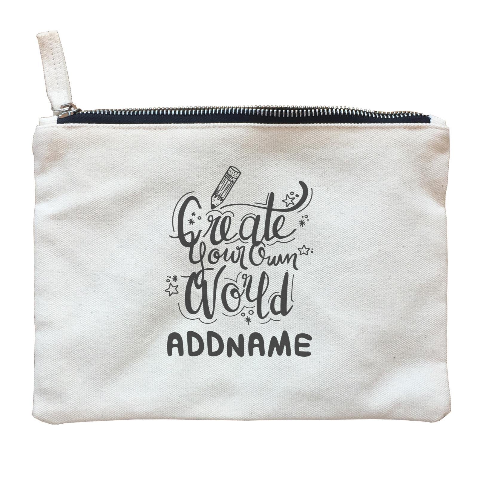 Children's Day Gift Series Create Your Own World Addname  Zipper Pouch