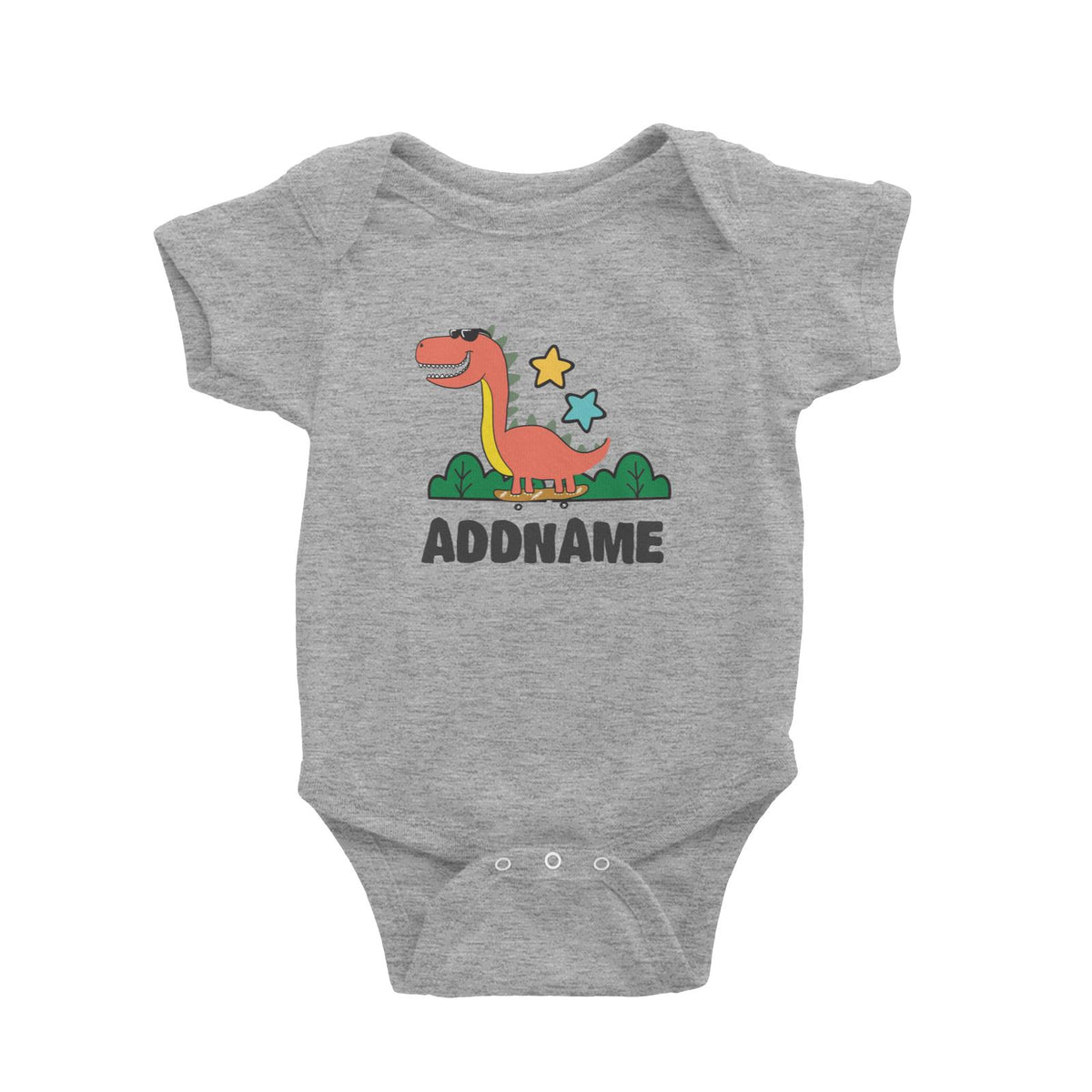 Super Cute Dinosaur Red Skater Baby Romper