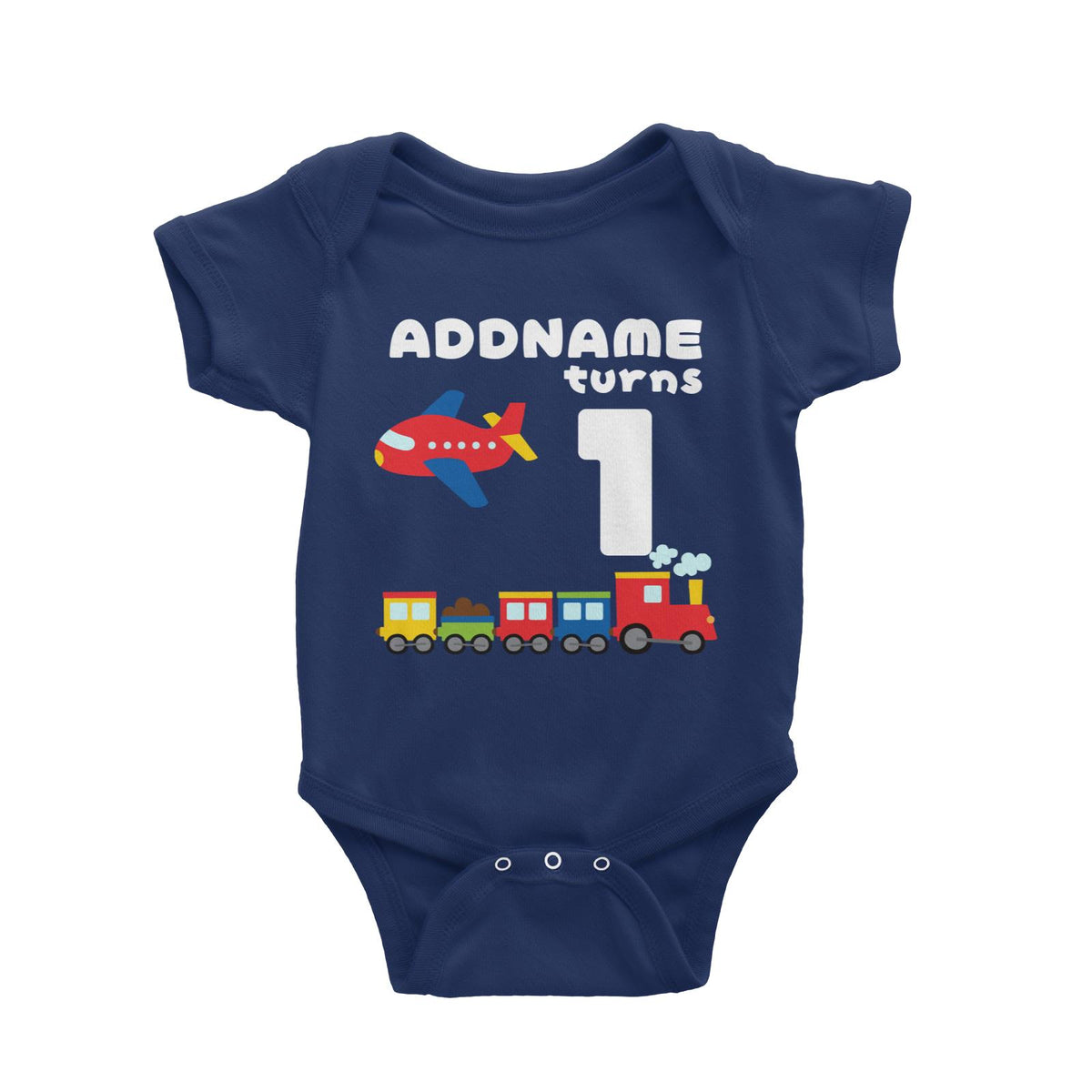 Transportation Birthday Theme 2 Personalizable with Name and Number Baby Romper