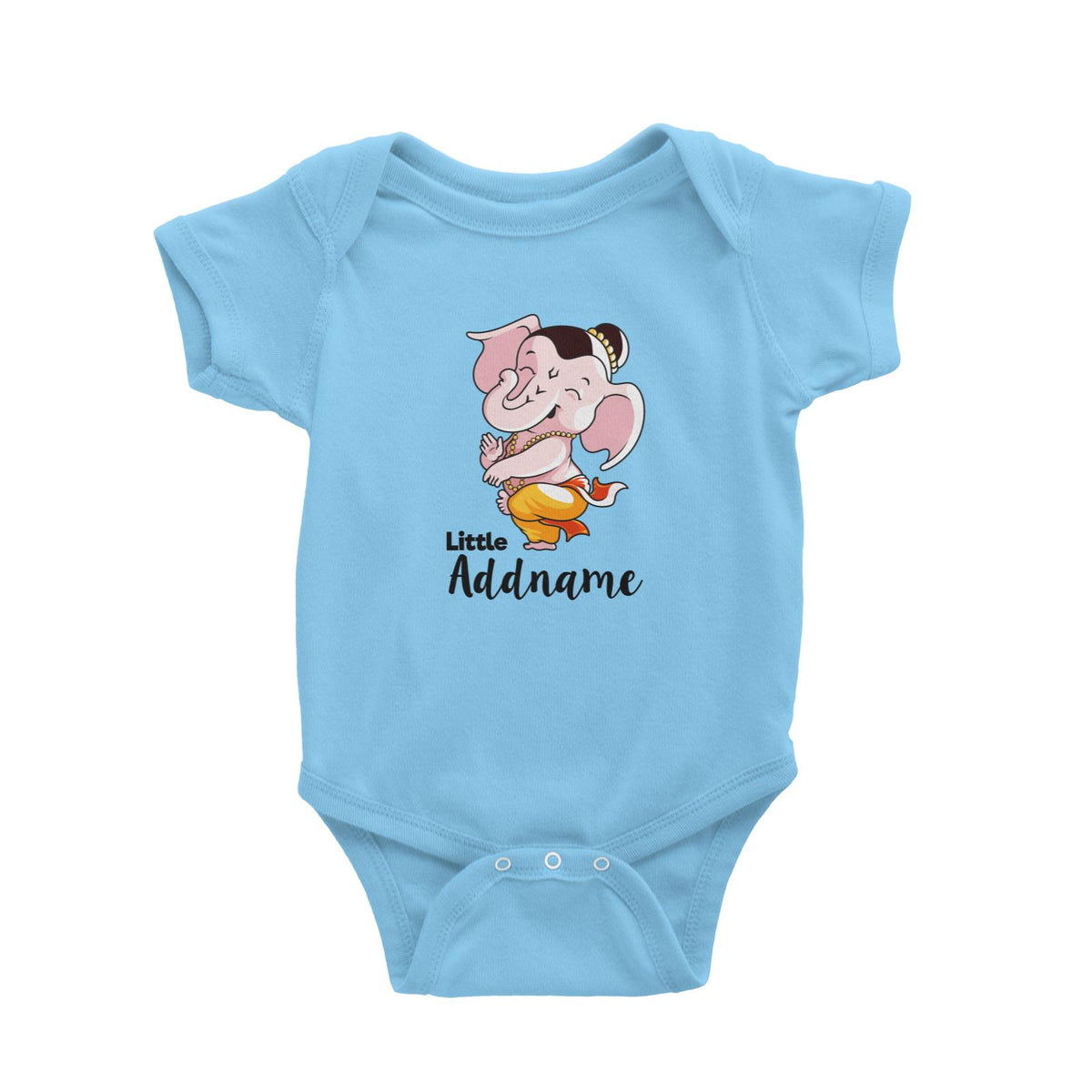 Cute Dancing Ganesha Little Addname Baby Romper