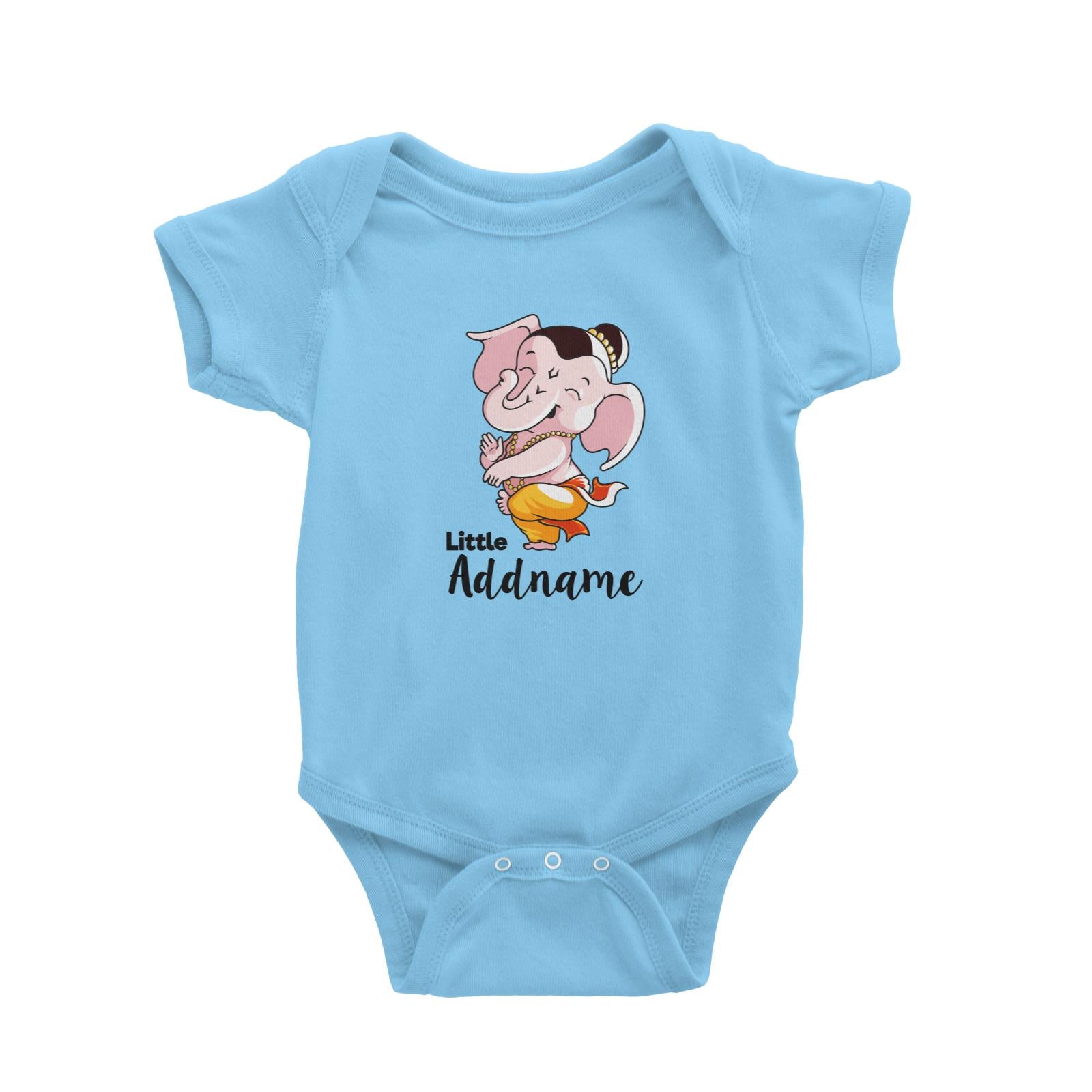 Cute Dancing Ganesha Little Addname Baby Romper
