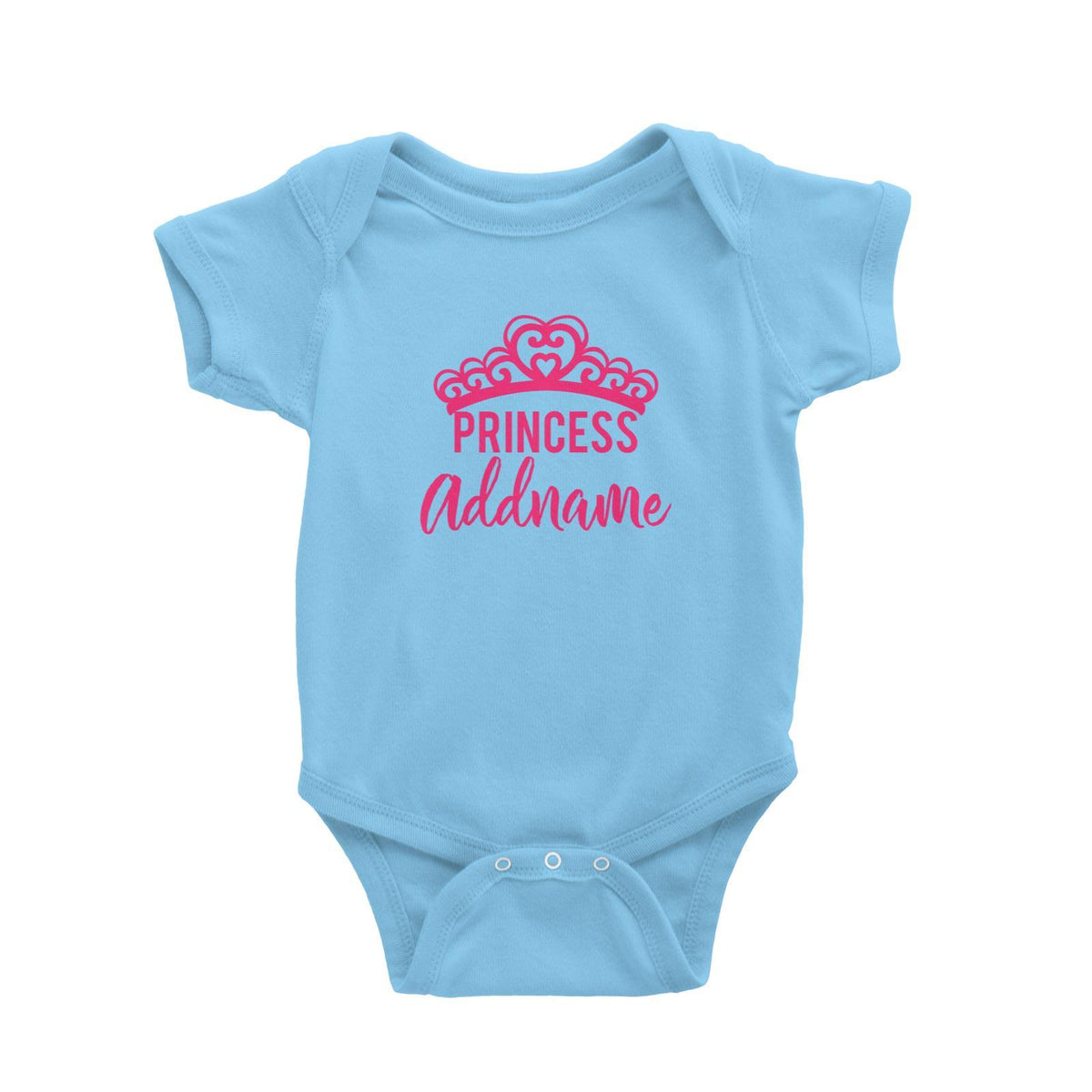 Princess Addname with Tiara Baby Romper